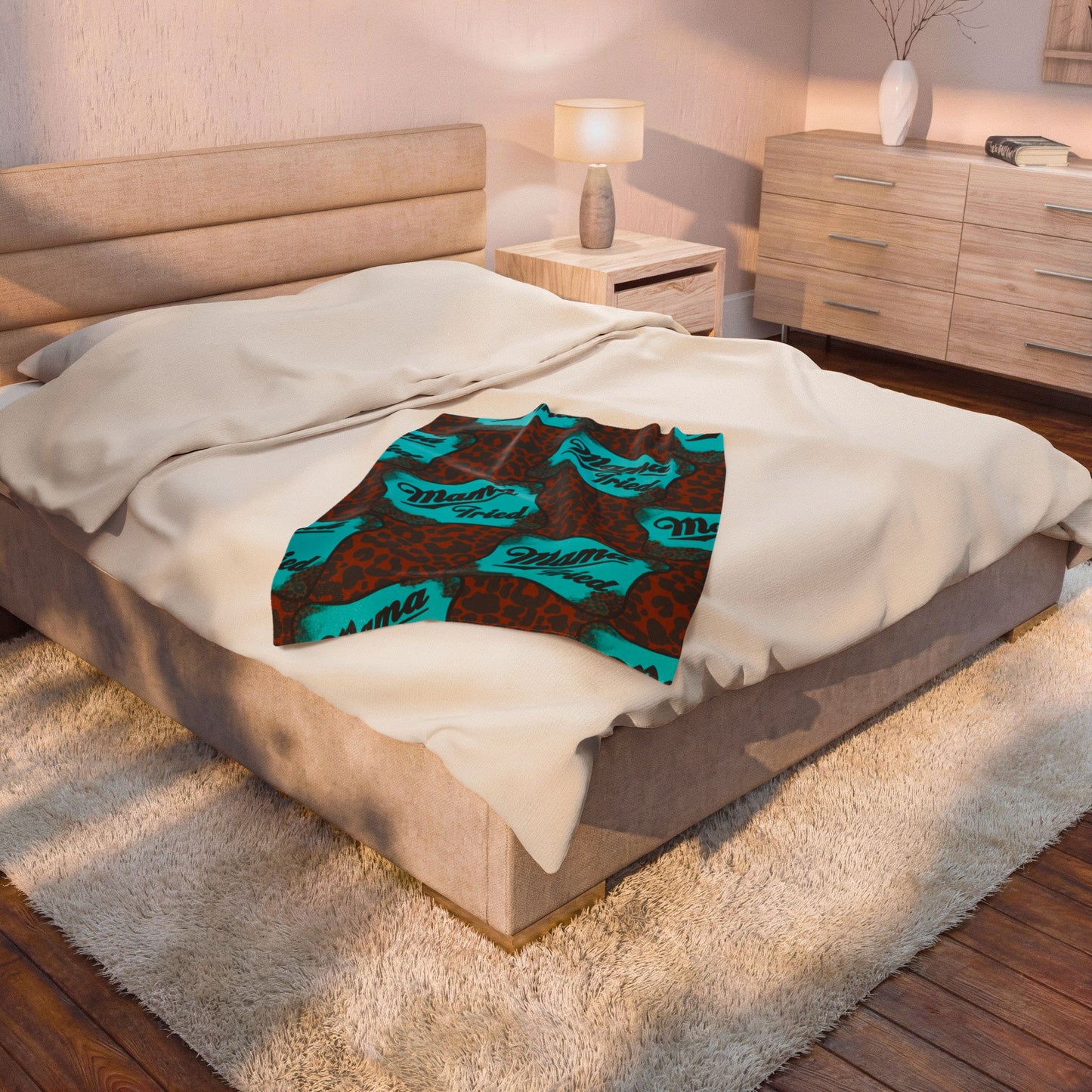Mama Tried Velveteen Plush Blanket