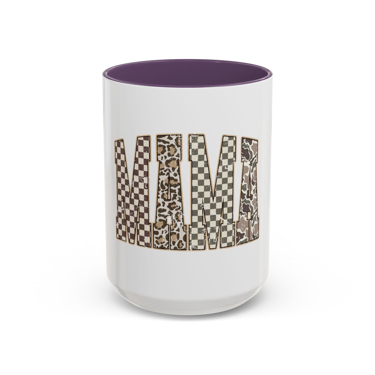 Mama Leopard & Checker Accent Coffee Mug