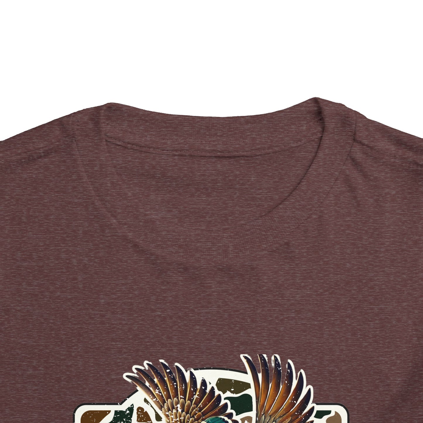 Toddler Tee — Flying Mallard Duck Graphic (Kids Hunting/Camo Outfit)