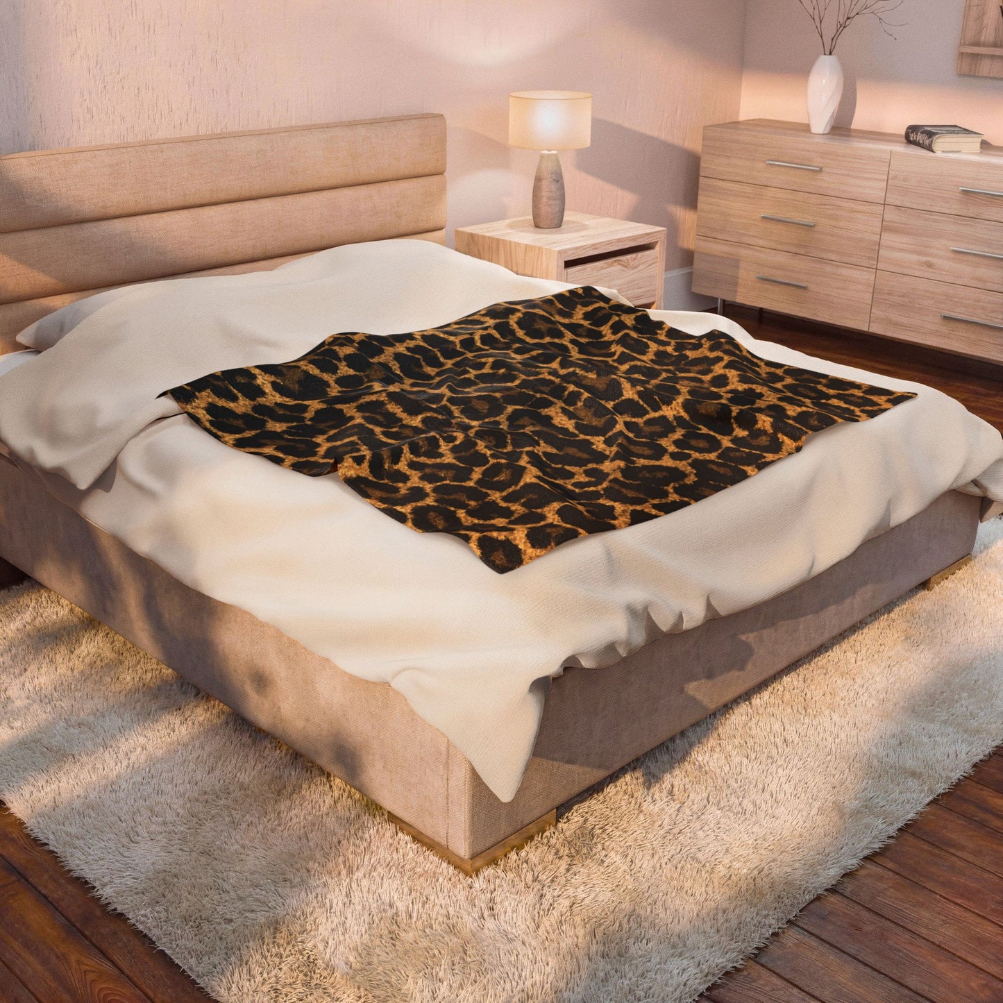 Leopard Print Plush Blanket