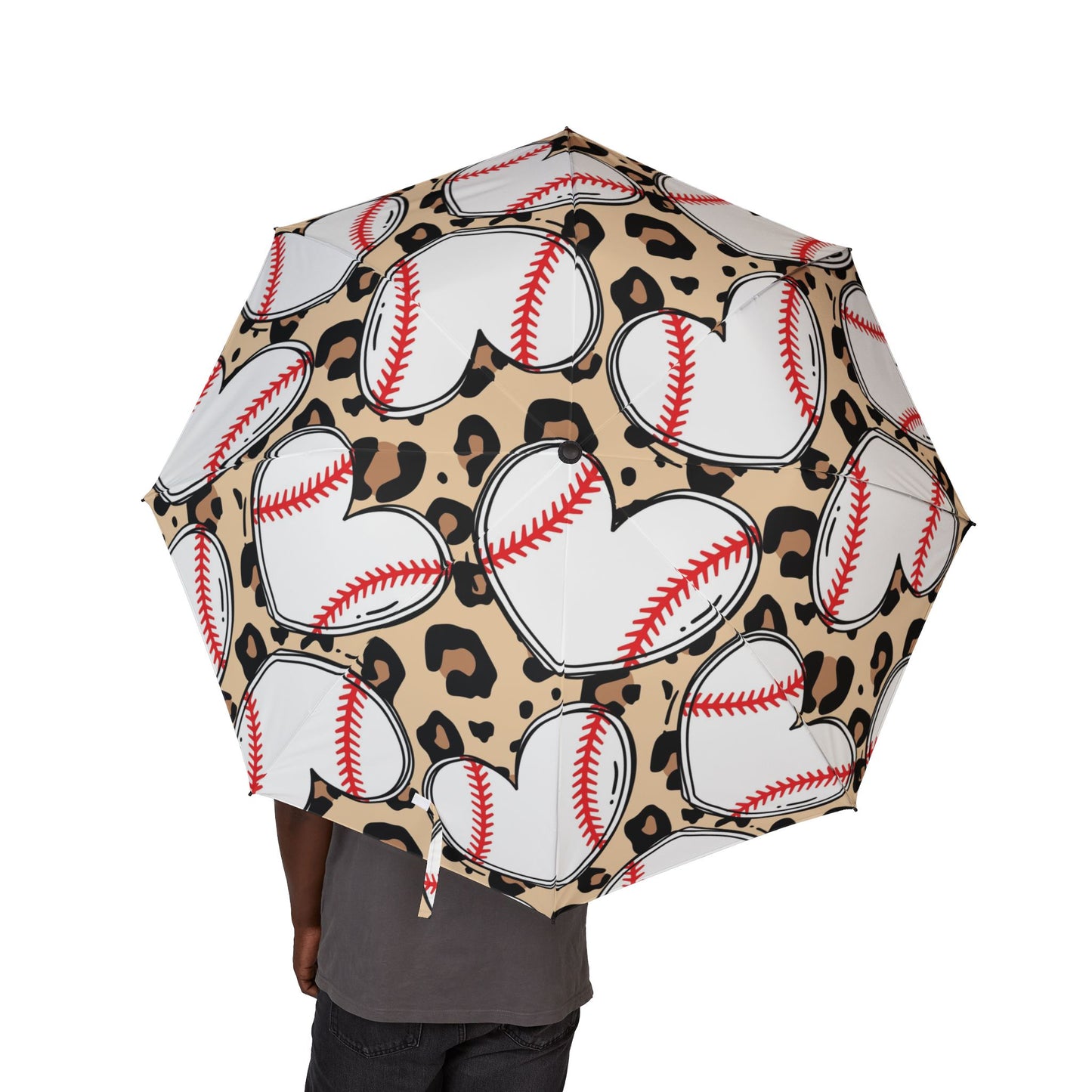 Leopard Baseball Foldable Umbrella