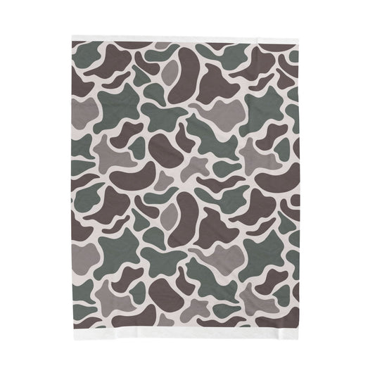 Camo Pattern Velveteen Plush Blanket