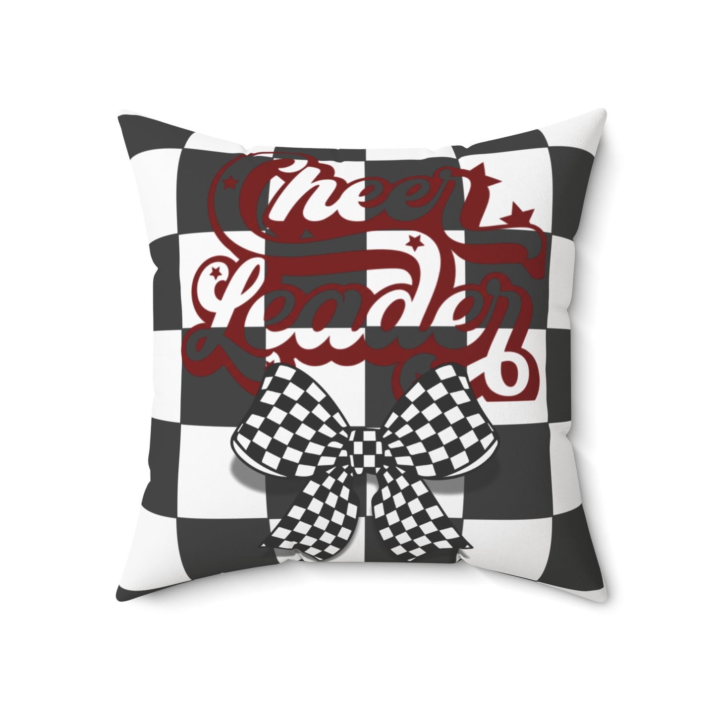 Checkerboard Race Bow Pillow