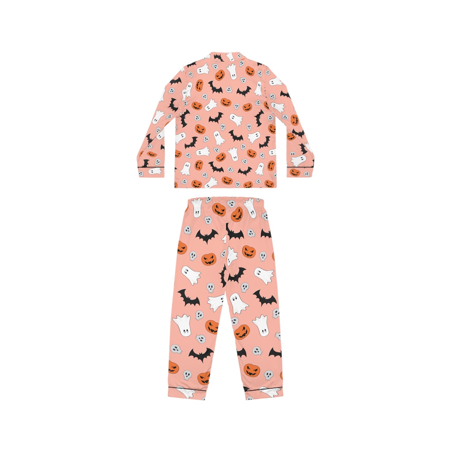 Pink Halloween Satin Pajama Set