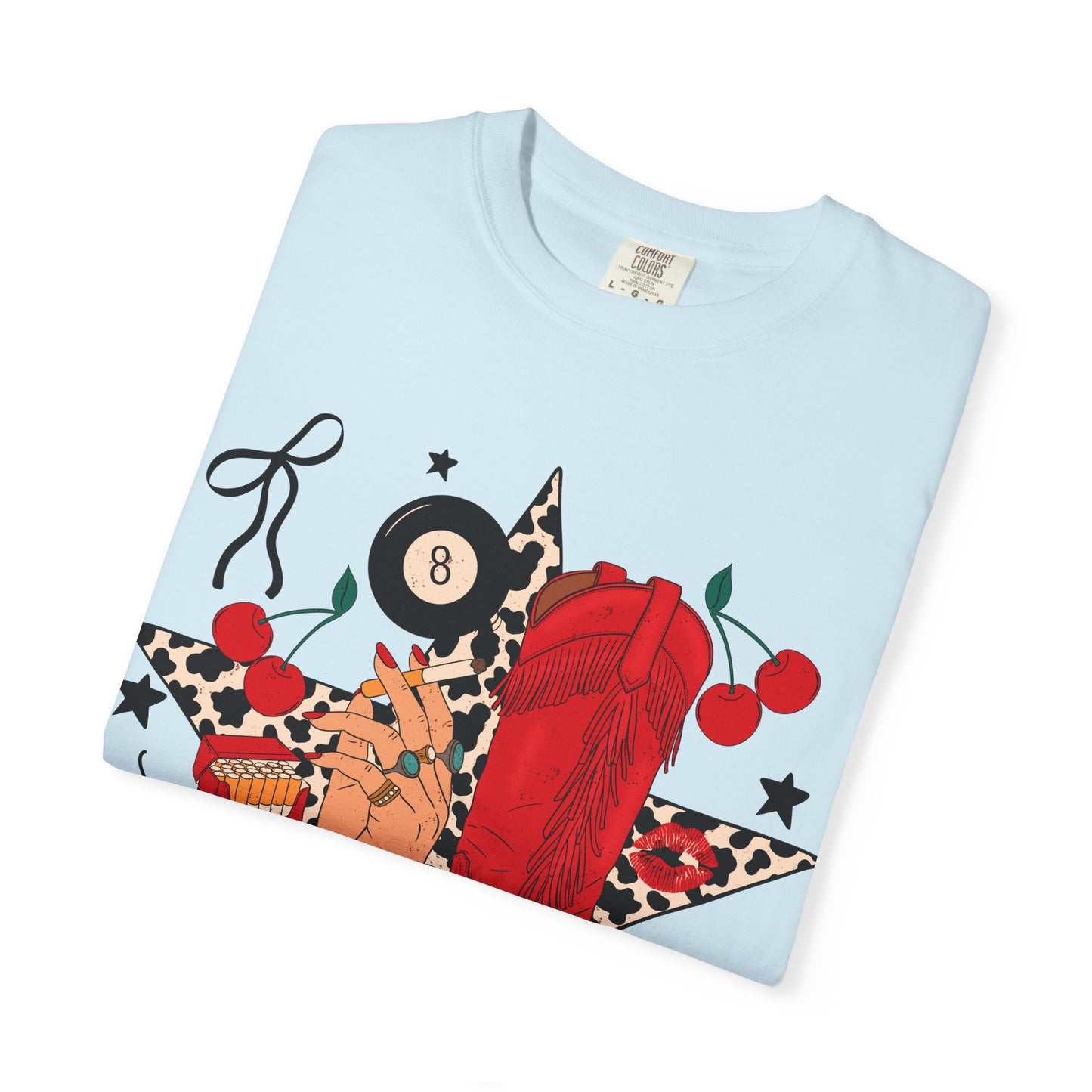 Graphic T-Shirt Cowgirl Boot & Star Design