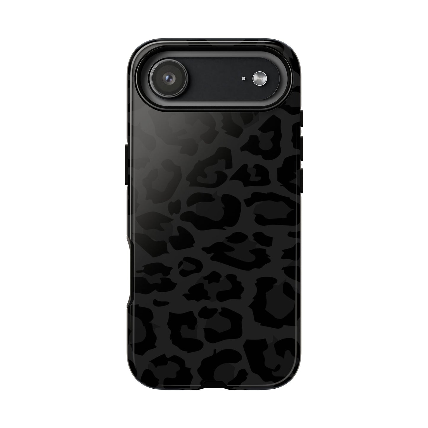 Black Leopard Print Tough Phone Case