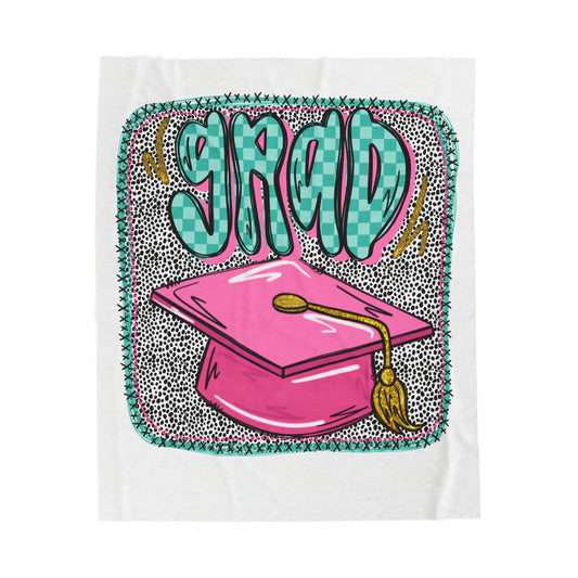 Graduation Cap Plush Blanket
