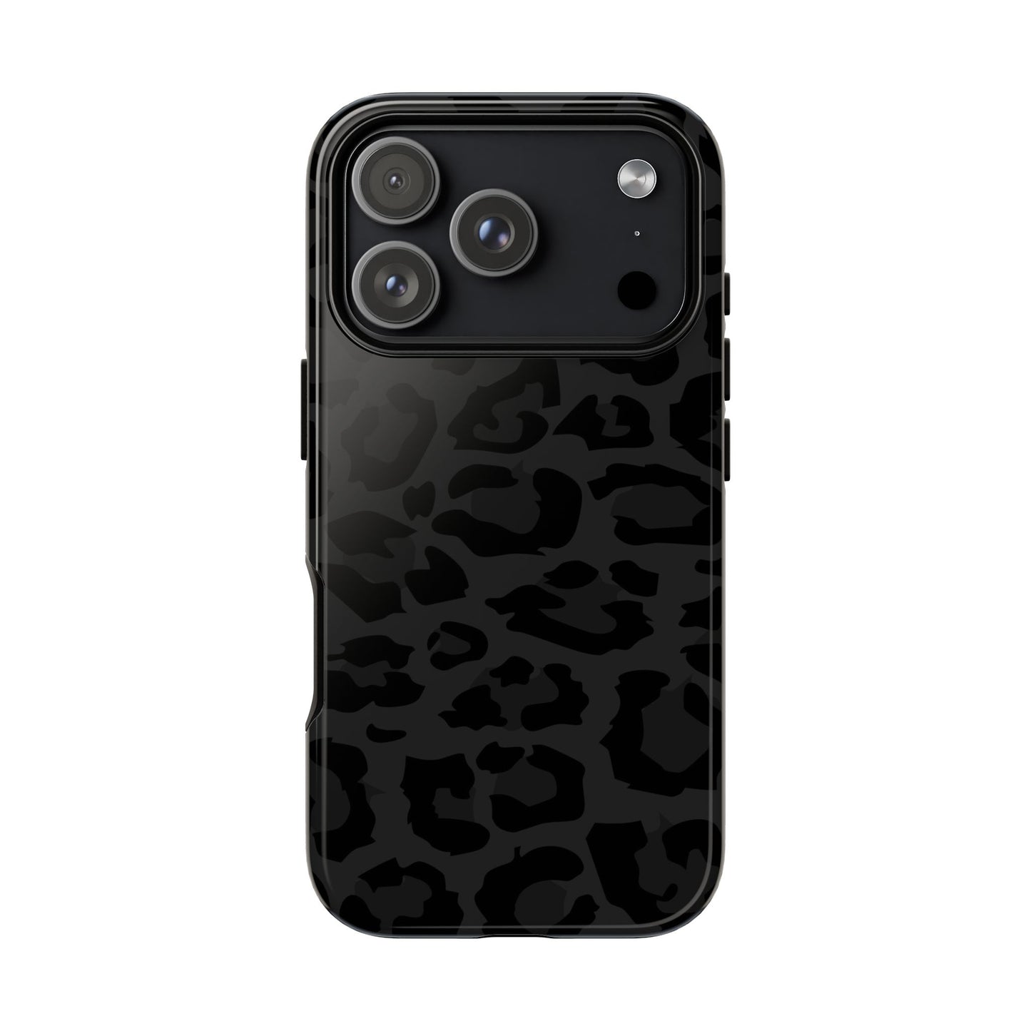Black Leopard Print Tough Phone Case