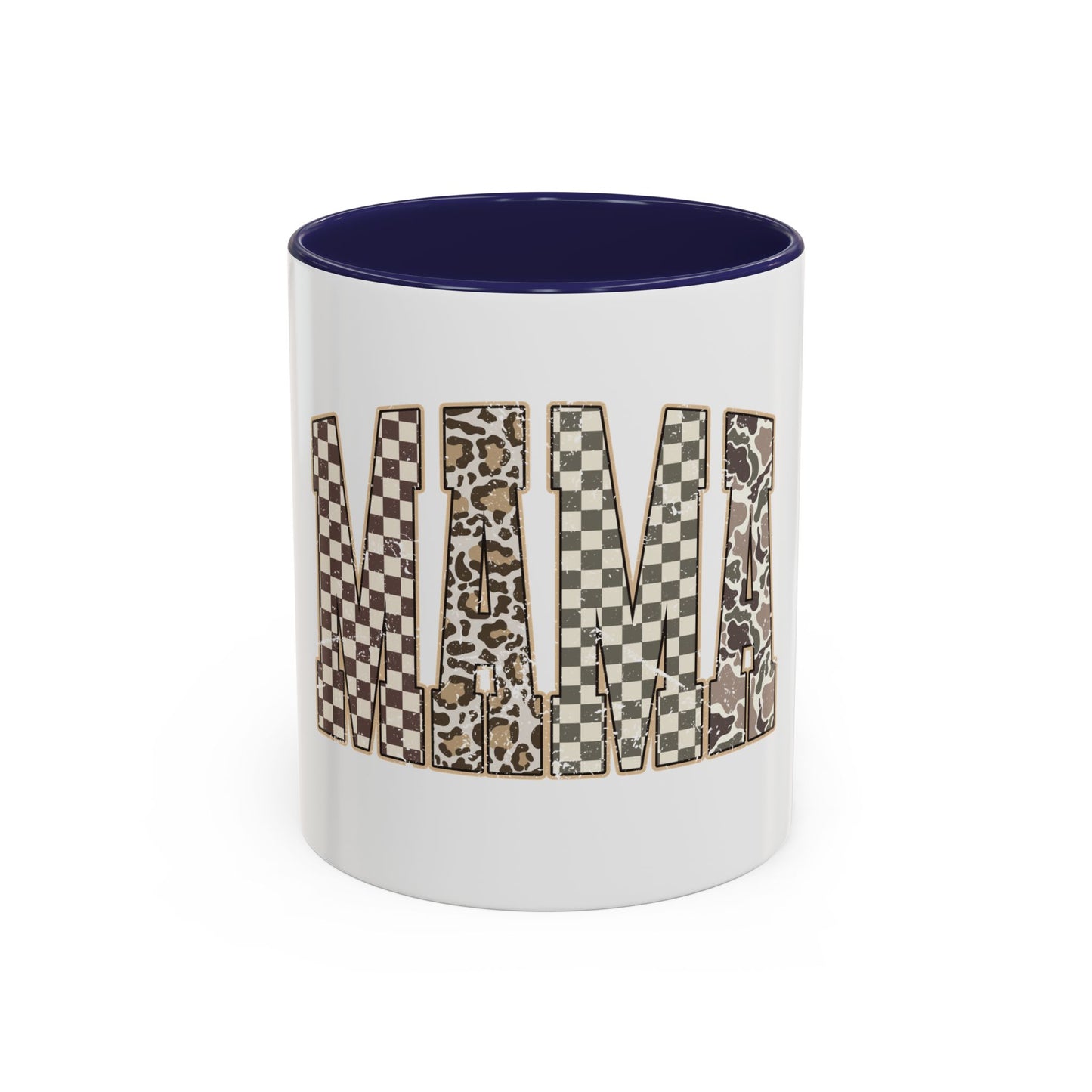 Mama Leopard & Checker Accent Coffee Mug