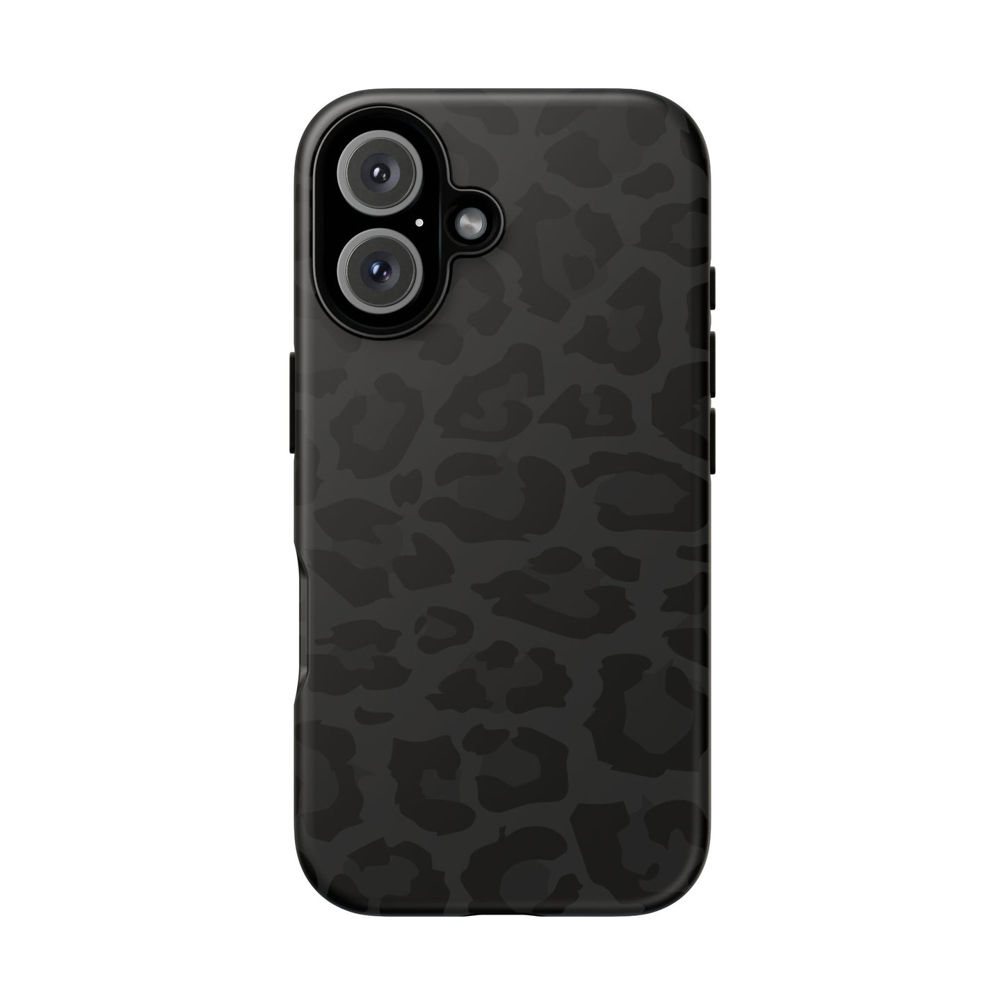 Black Leopard Print Tough Phone Case