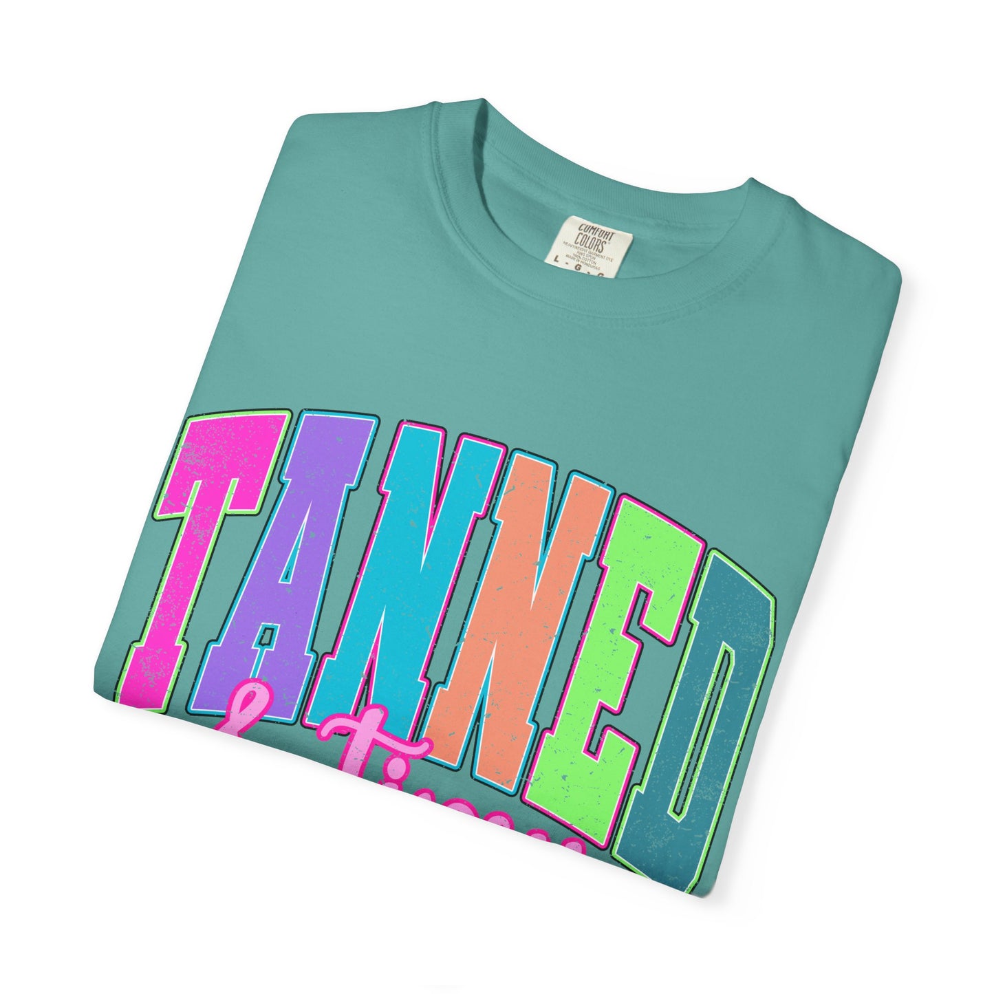 "Tanned & Tipsy" Colorful Beach Graphic Tee
