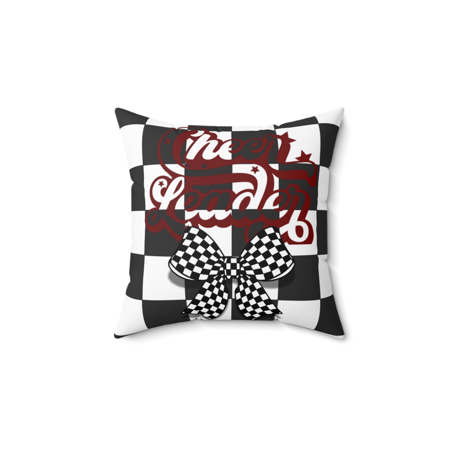 Checkerboard Race Bow Pillow