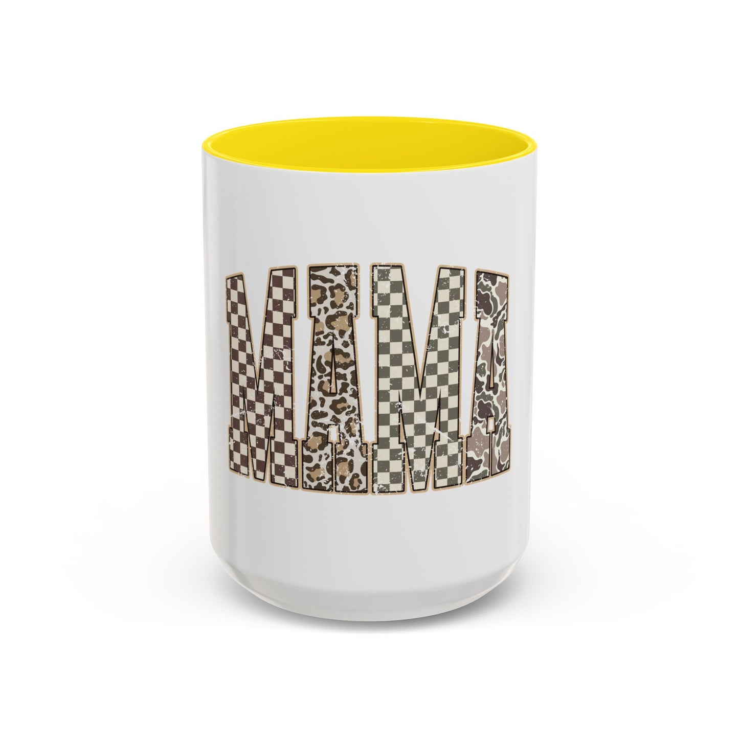 Mama Leopard & Checker Accent Coffee Mug