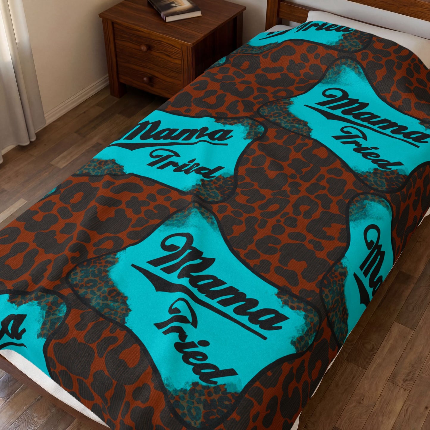Mama Tried Velveteen Plush Blanket
