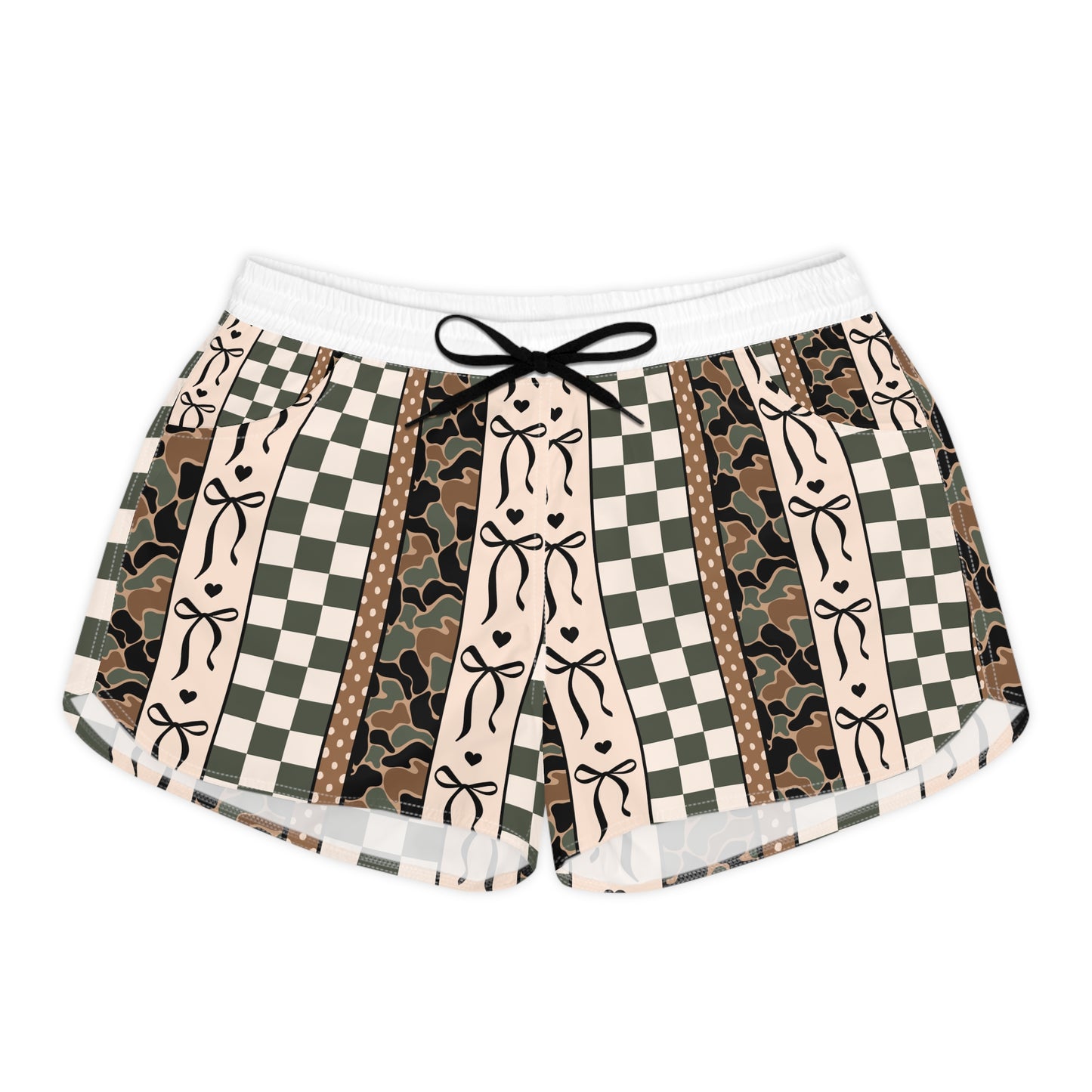 Camo Print Checkered Shorts