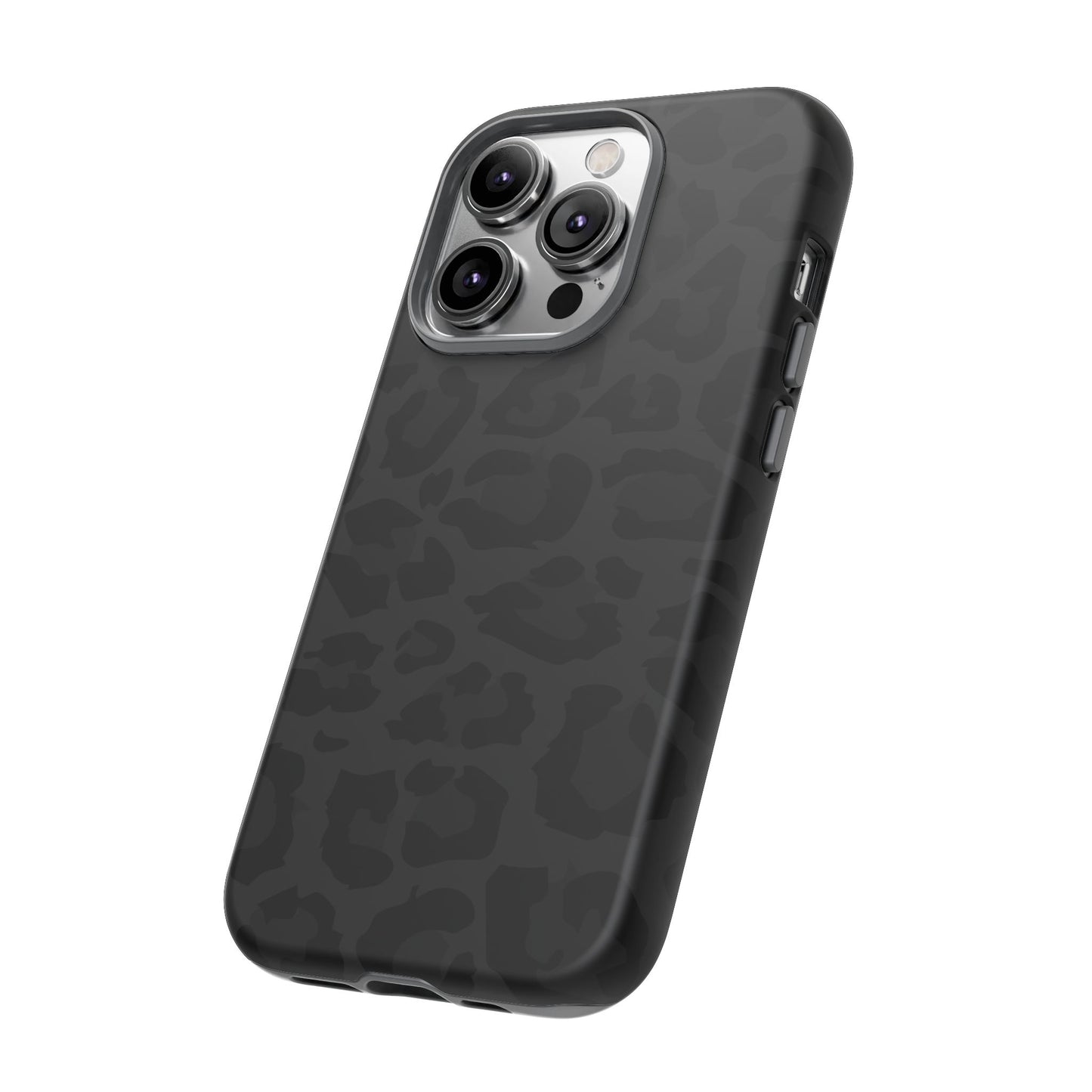 Black Leopard Print Tough Phone Case
