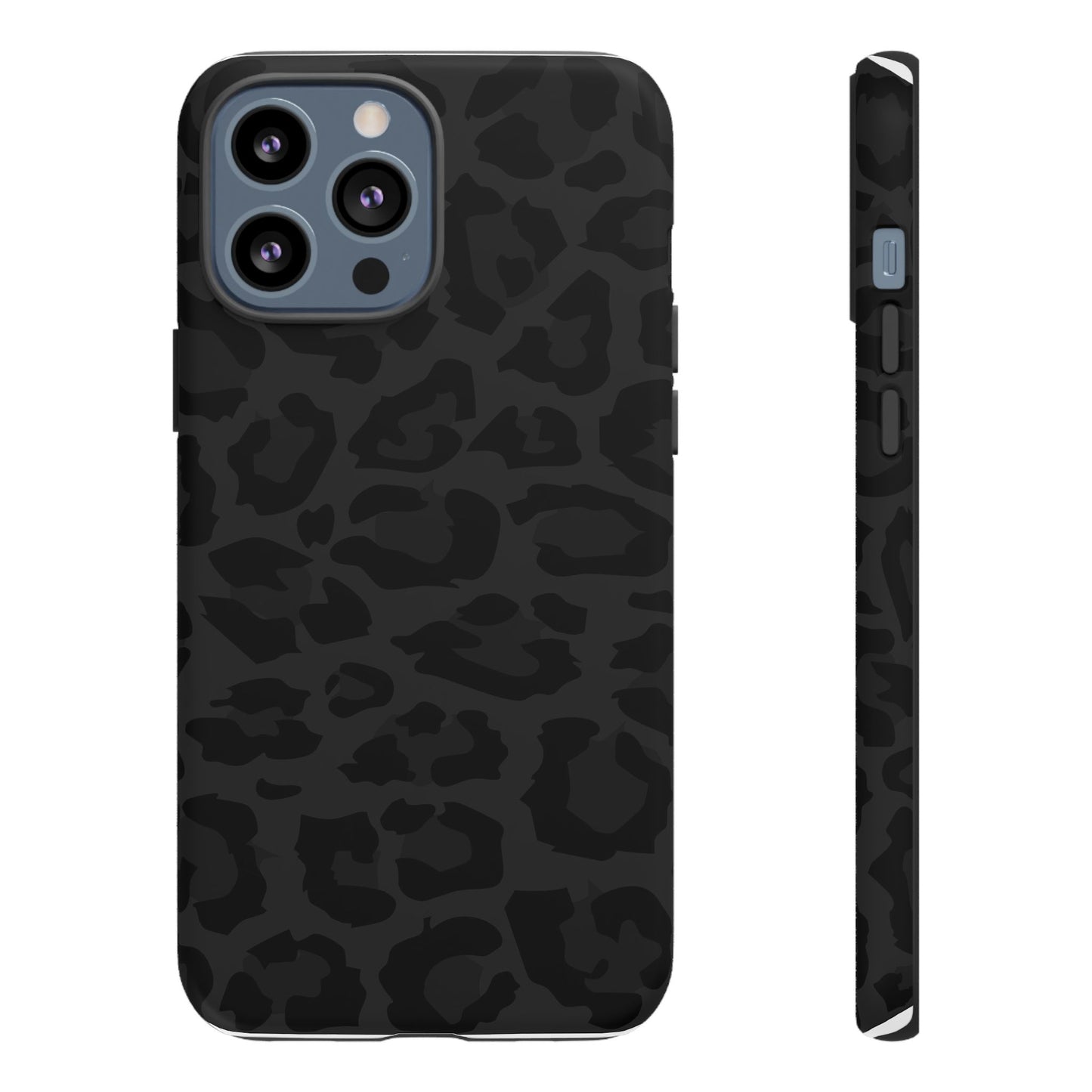Black Leopard Print Tough Phone Case