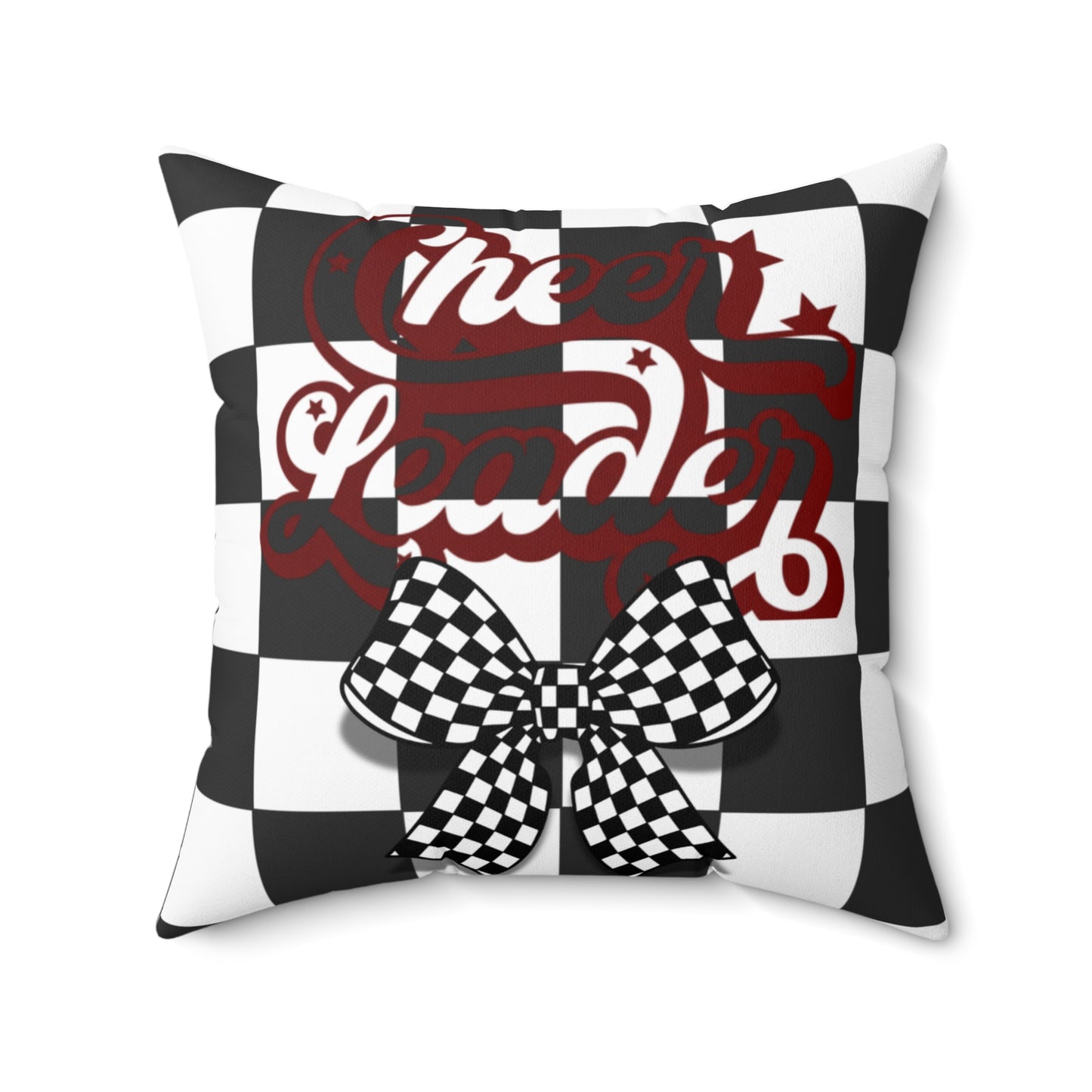 Checkerboard Race Bow Pillow