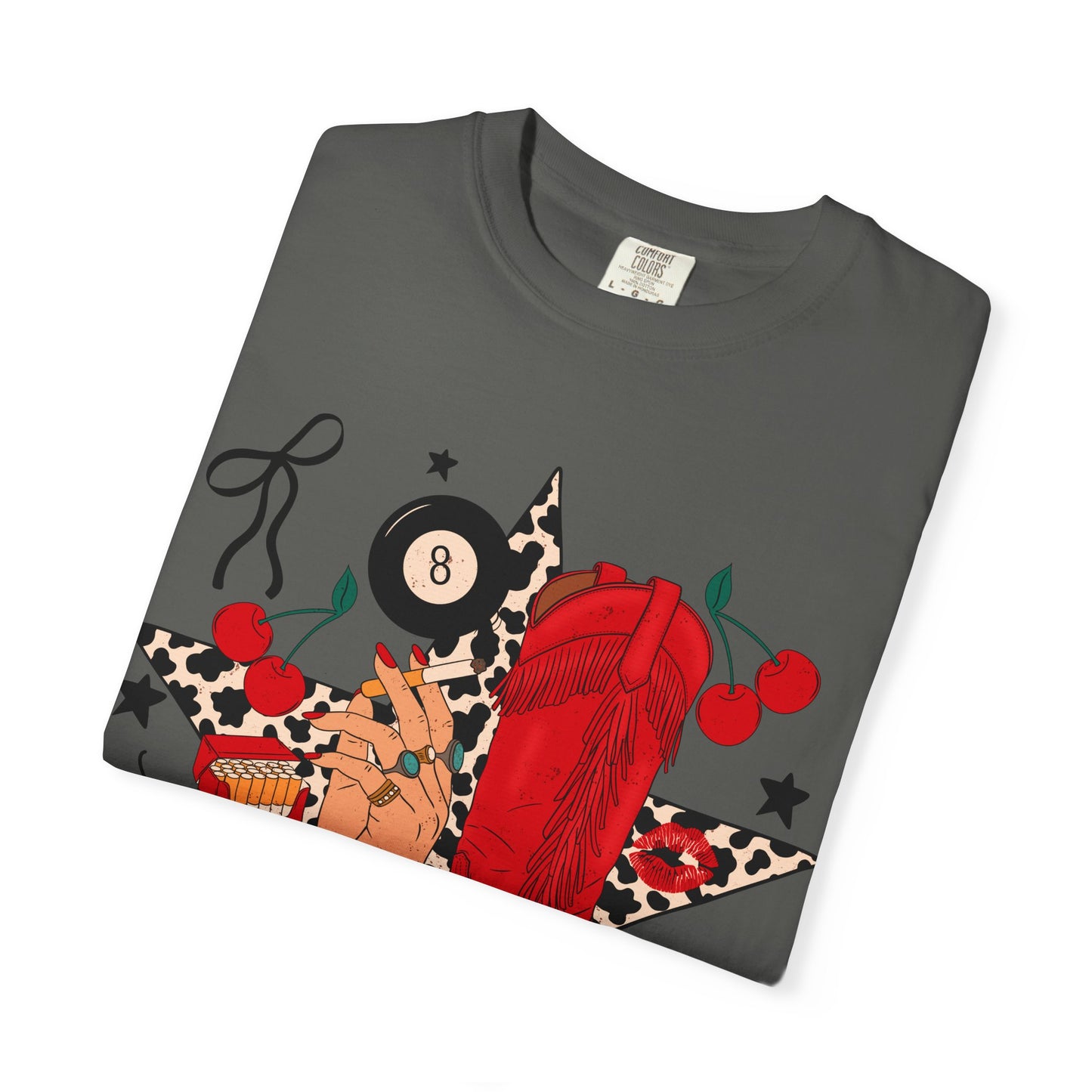 Graphic T-Shirt Cowgirl Boot & Star Design