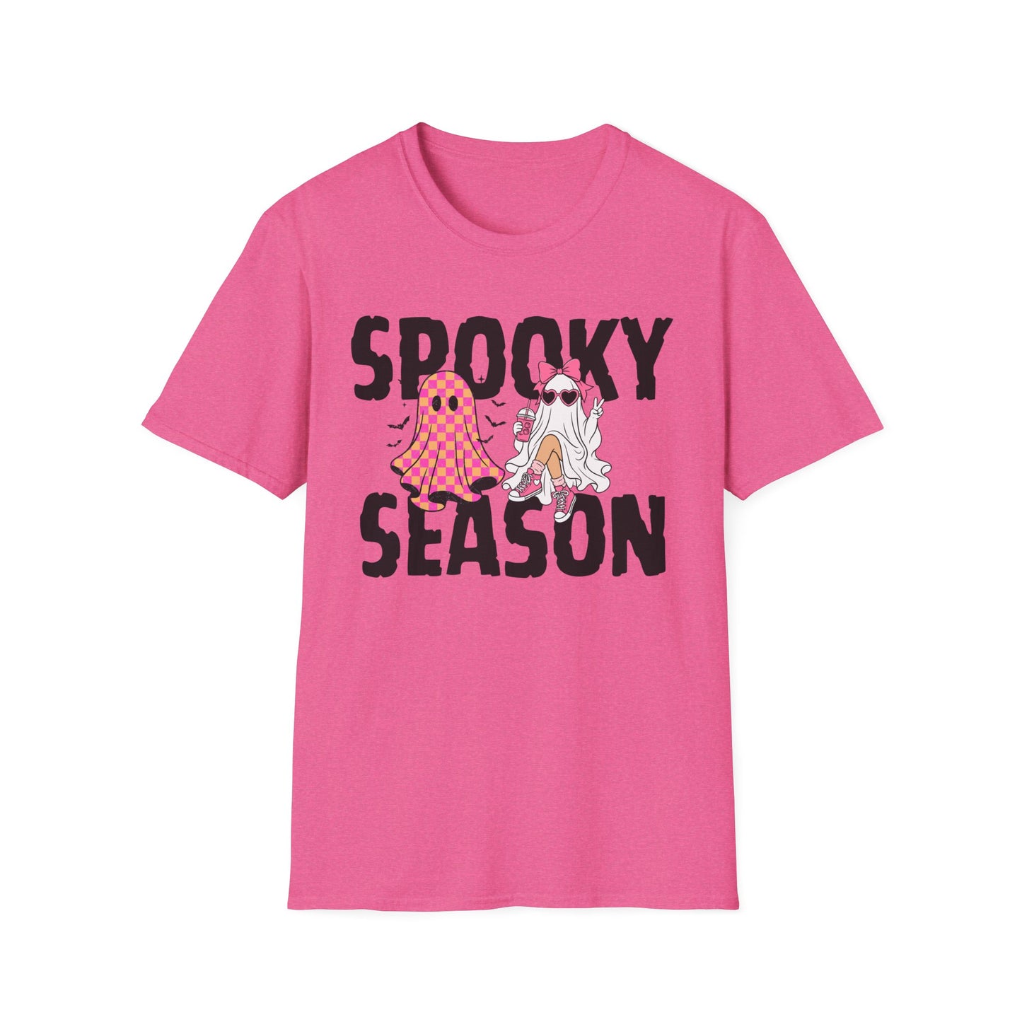 Spooky Season T-Shirt — Cute Ghost & Glam Halloween Tee