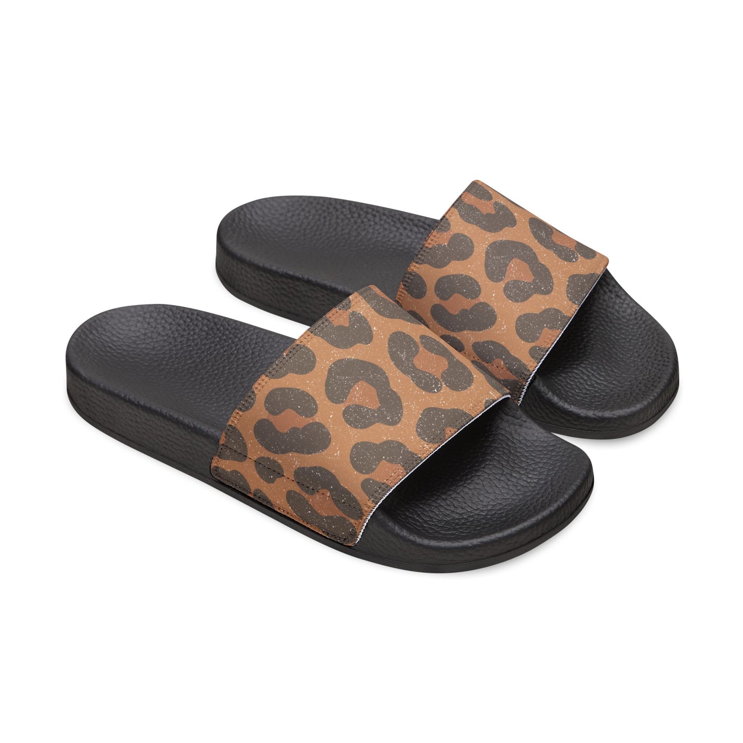 Leopard Print Removable Strap Slide Sandals