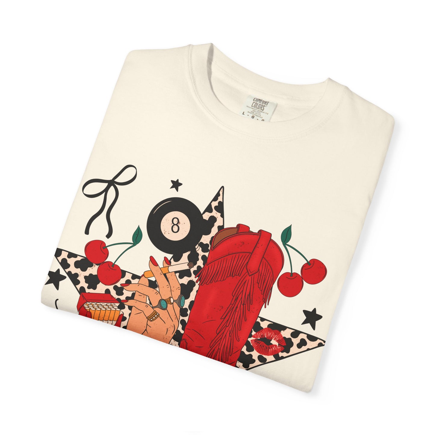 Graphic T-Shirt Cowgirl Boot & Star Design