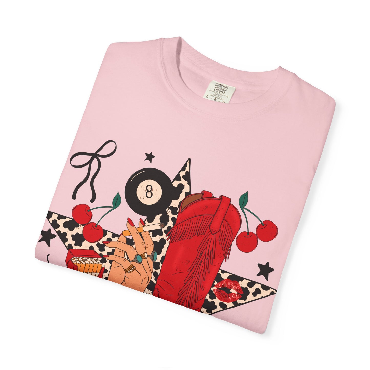 Graphic T-Shirt Cowgirl Boot & Star Design