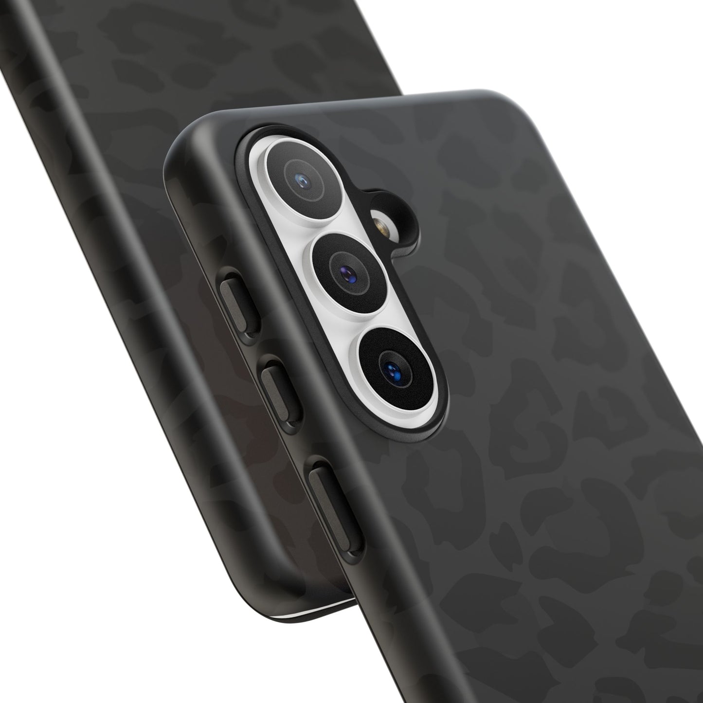 Black Leopard Print Tough Phone Case