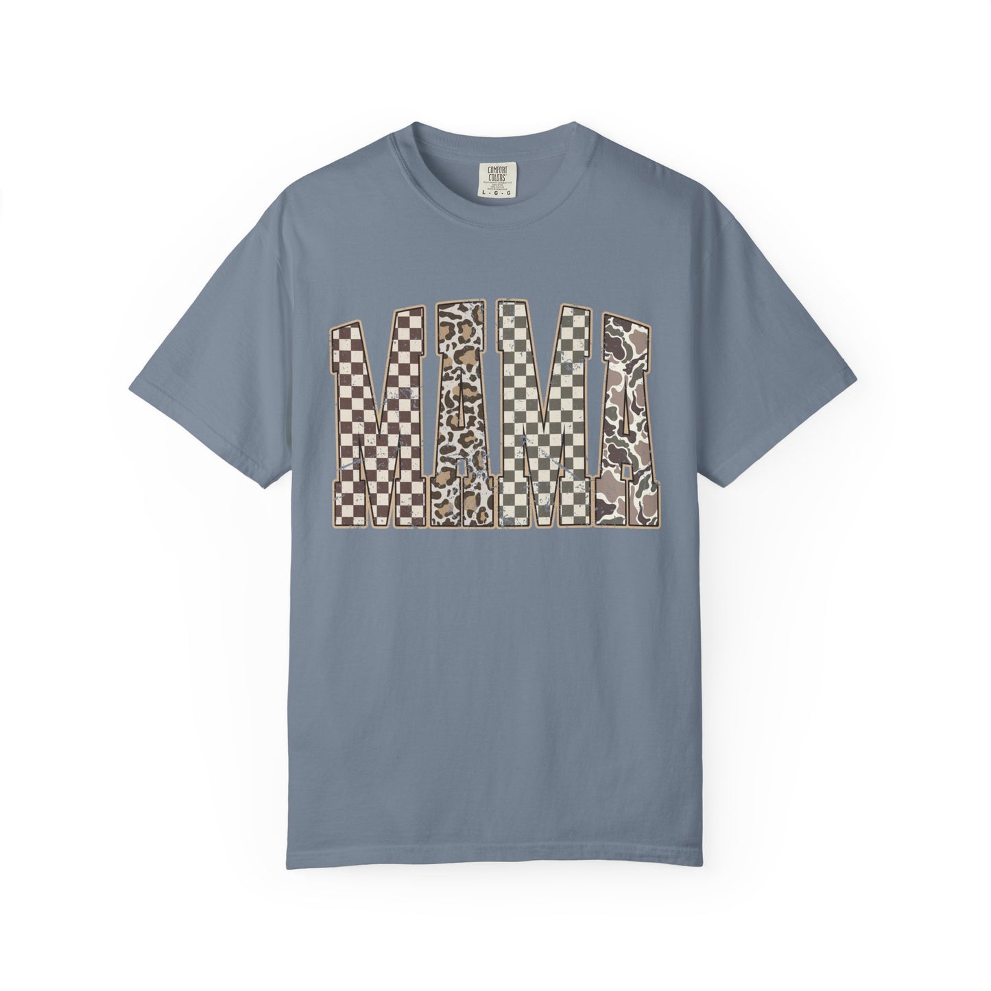 Mama Checkerboard Pattern Tee