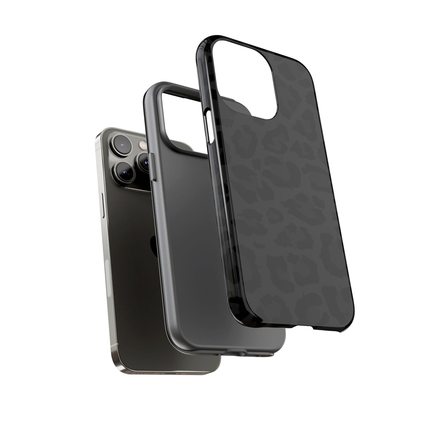 Black Leopard Print Tough Phone Case