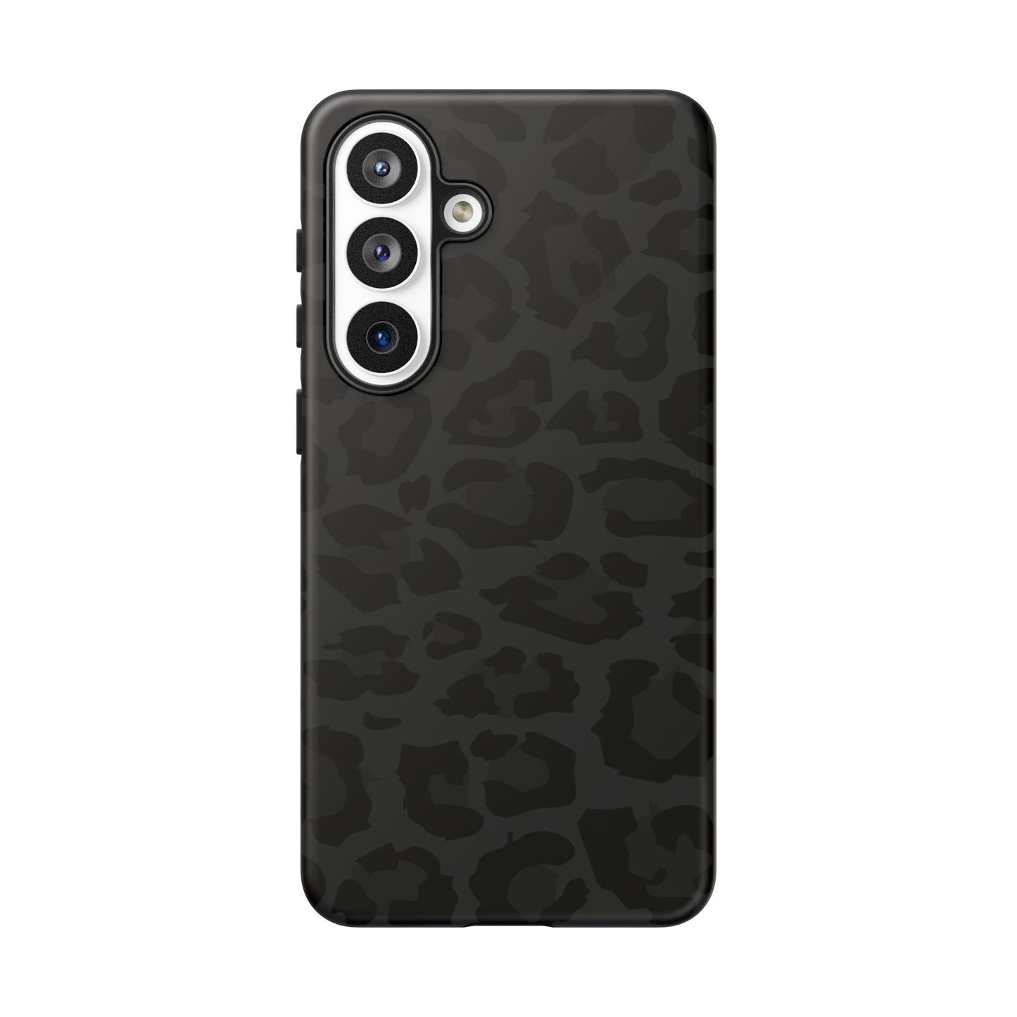 Black Leopard Print Tough Phone Case
