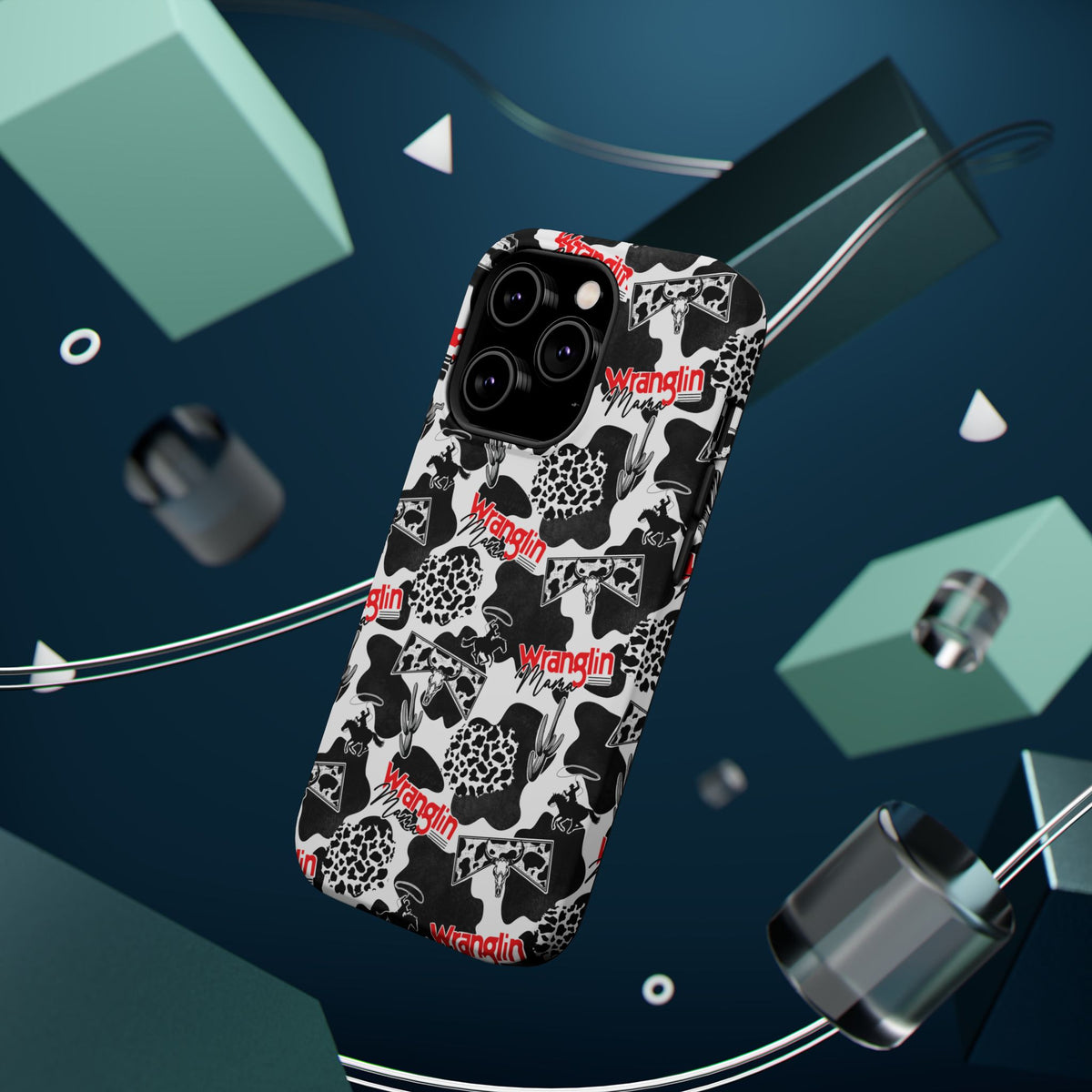 Cow Print 'Wranglin' Magnetic Impact iPhone Case