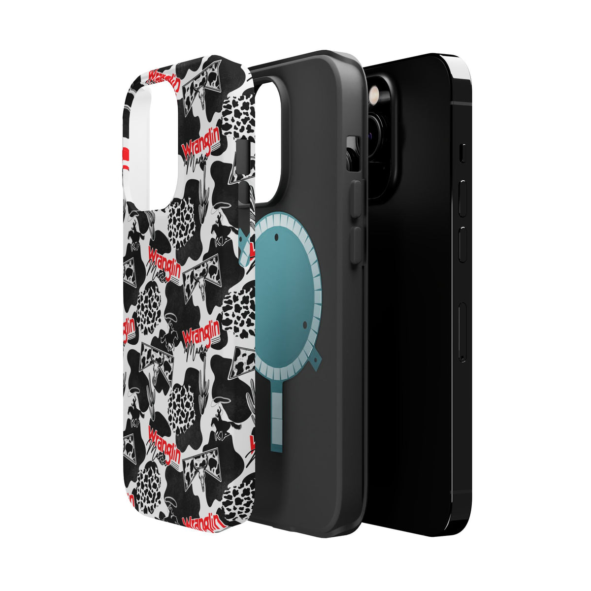 Cow Print 'Wranglin' Magnetic Impact iPhone Case
