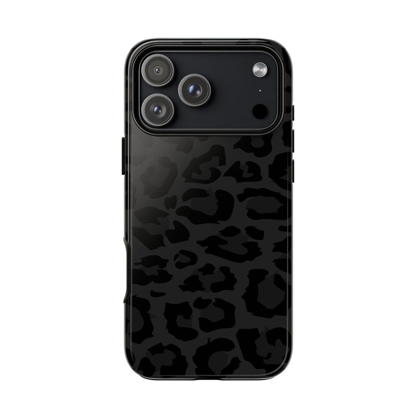 Black Leopard Print Tough Phone Case