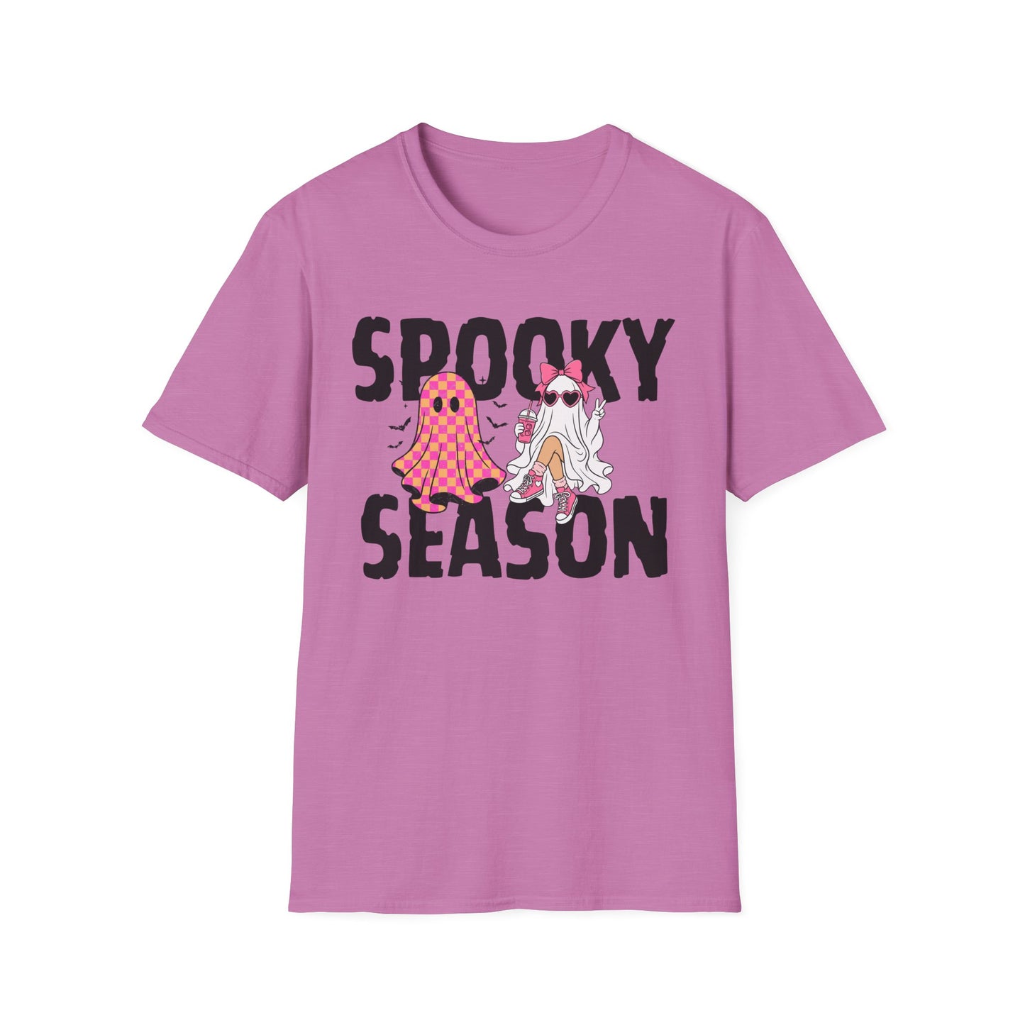 Spooky Season T-Shirt — Cute Ghost & Glam Halloween Tee