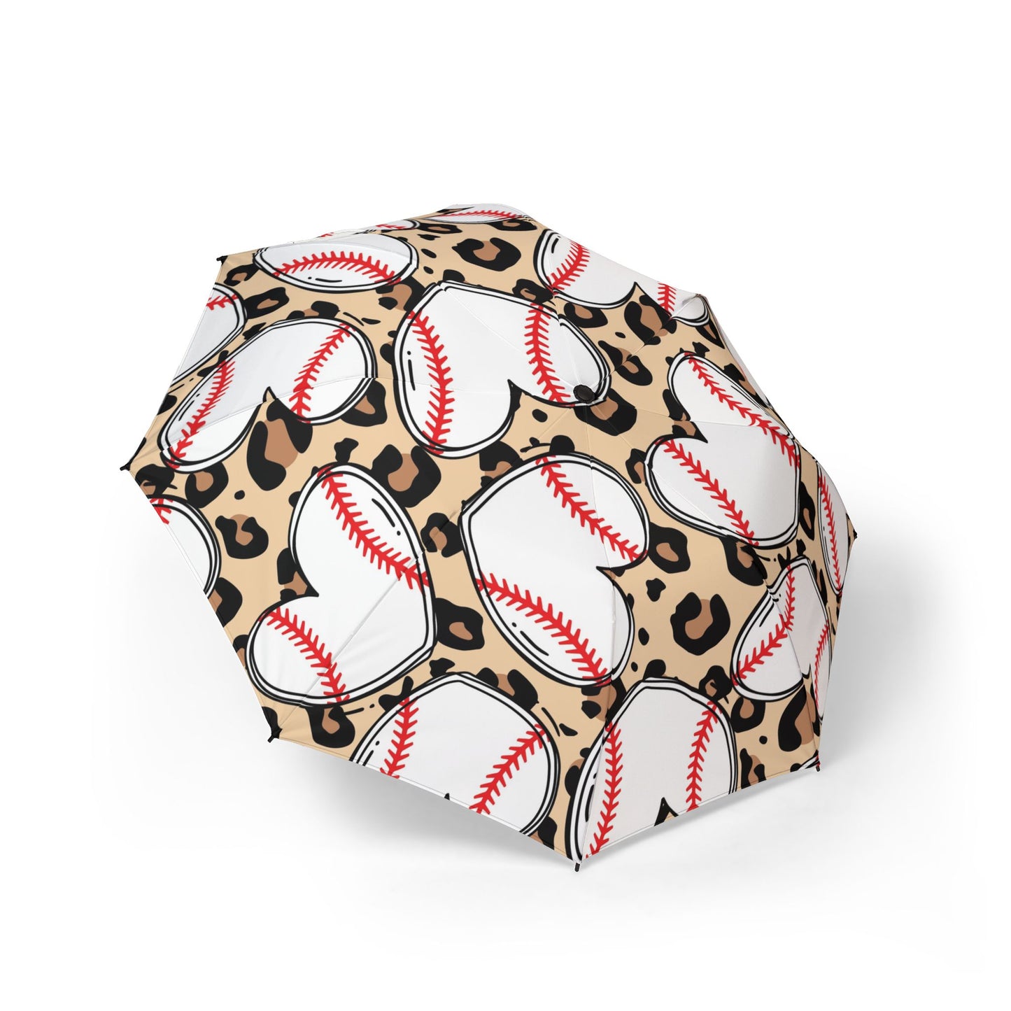 Leopard Baseball Foldable Umbrella