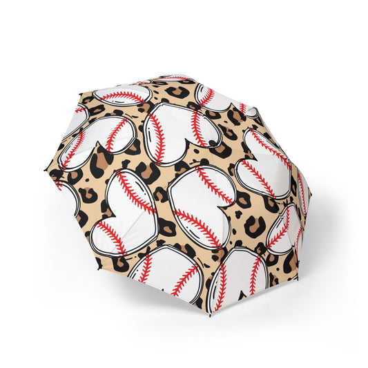 Leopard Baseball Foldable Umbrella