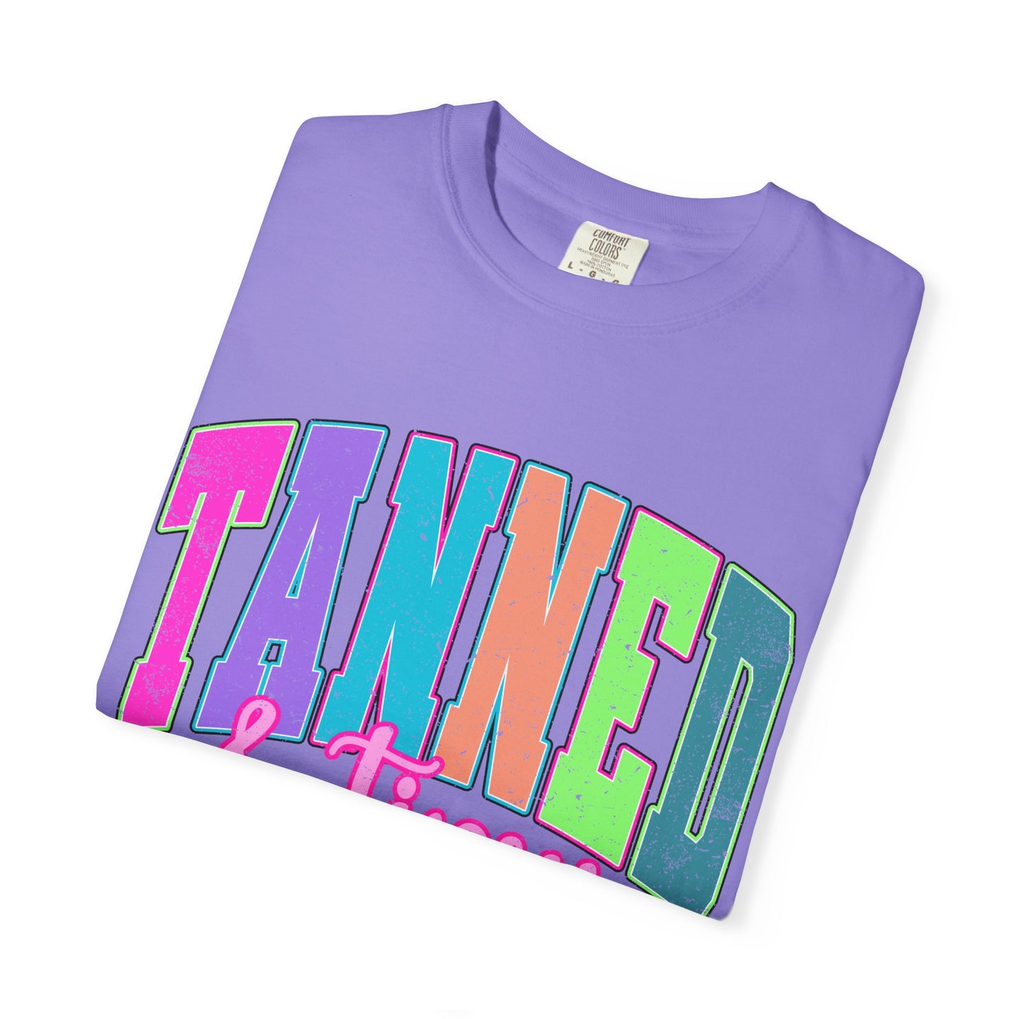 "Tanned & Tipsy" Colorful Beach Graphic Tee