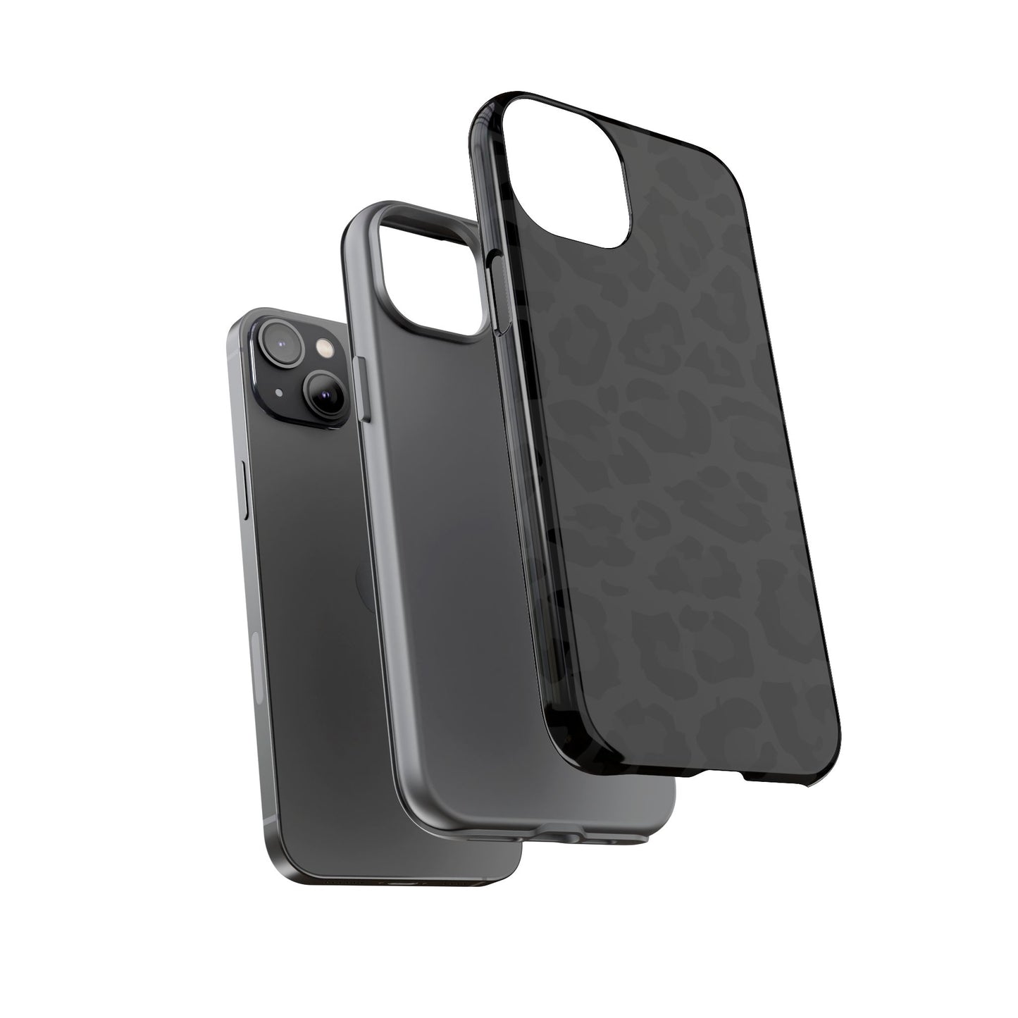 Black Leopard Print Tough Phone Case