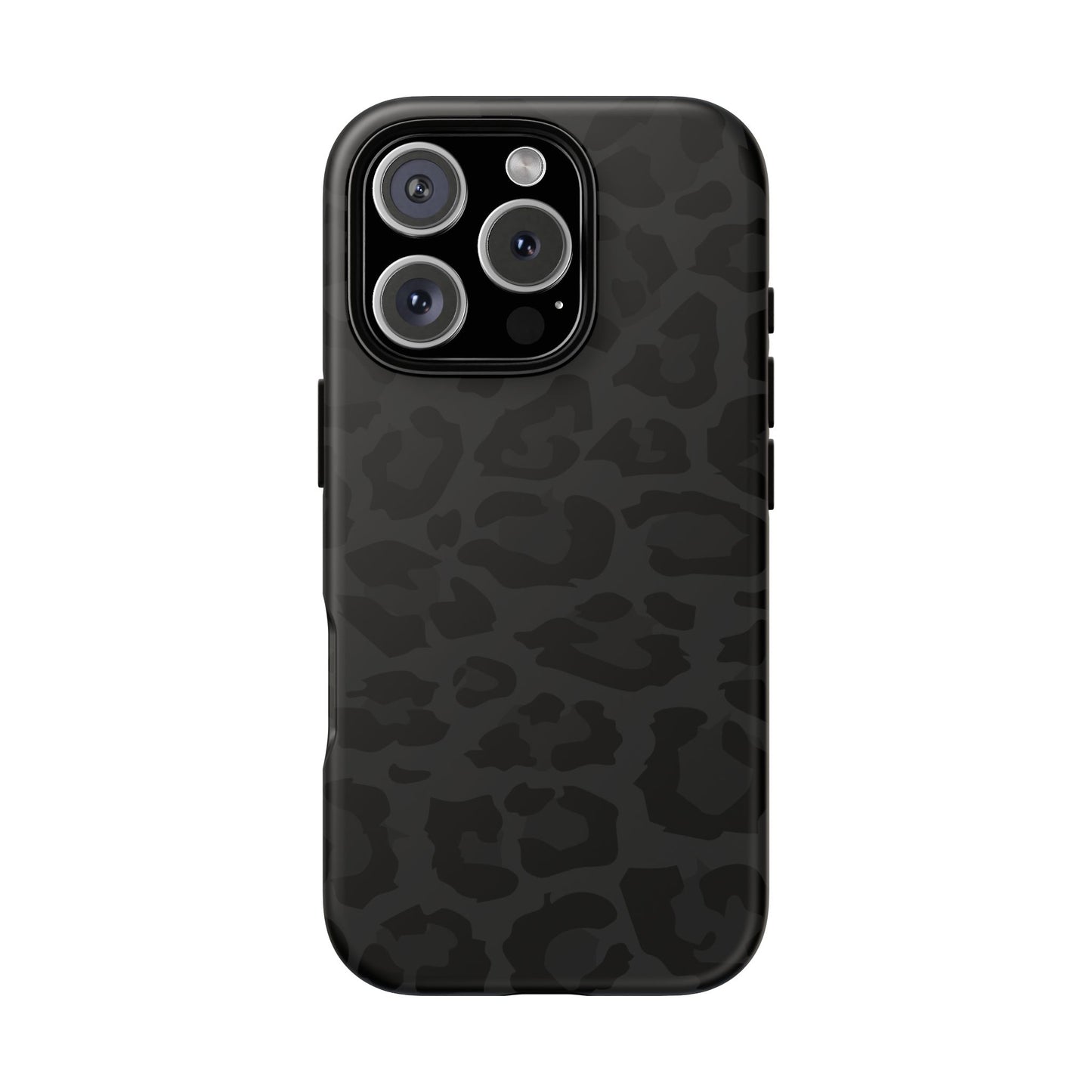 Black Leopard Print Tough Phone Case