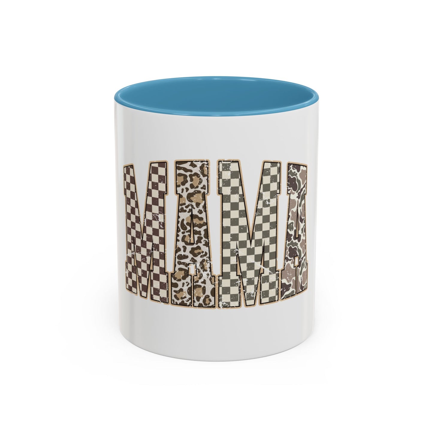 Mama Leopard & Checker Accent Coffee Mug