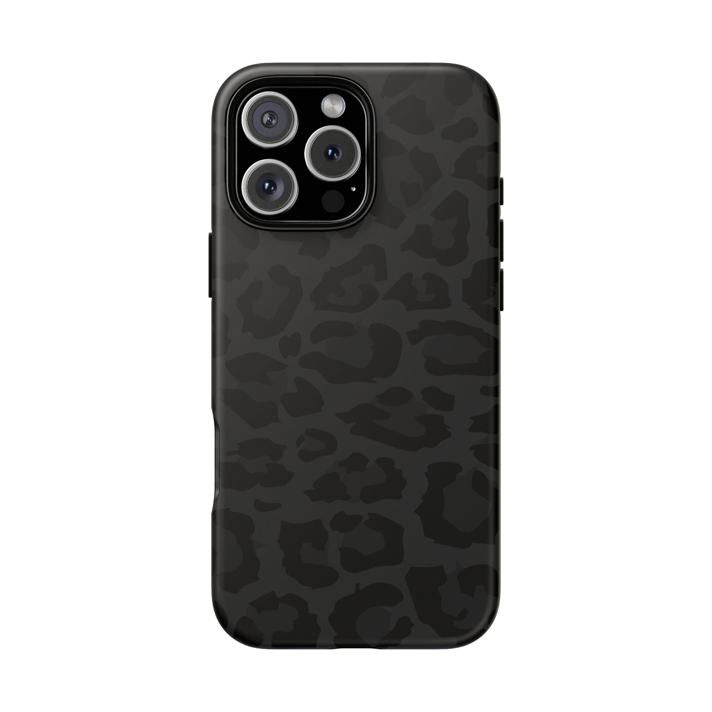 Black Leopard Print Tough Phone Case