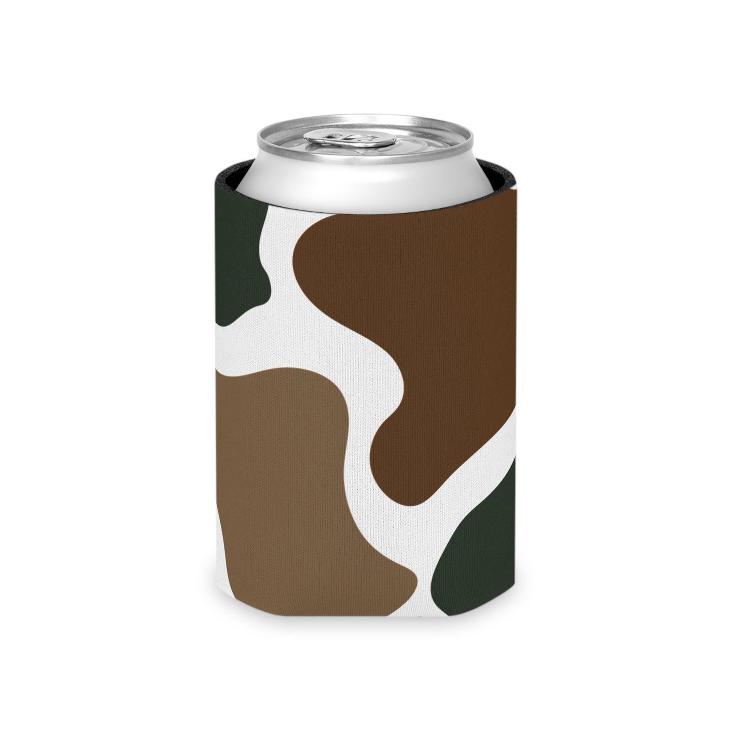 Camouflage Pattern Can Cooler – Brown Green Camo Beer Koozie