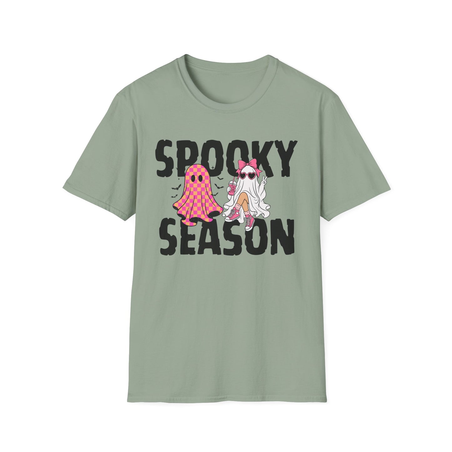 Spooky Season T-Shirt — Cute Ghost & Glam Halloween Tee
