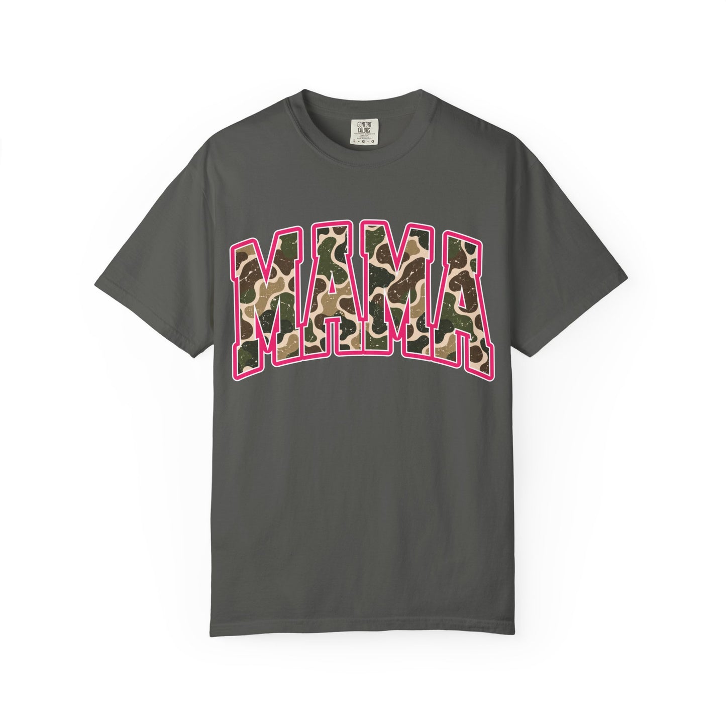 Mama Leopard Print Pink Outline "MAMA" T-Shirt