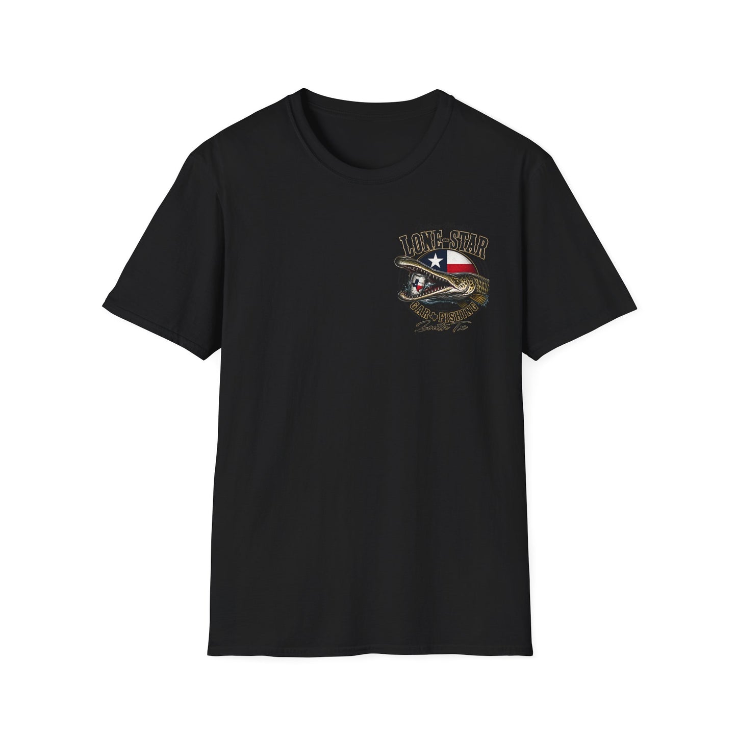 Lone-Star Fishing T-Shirt — "Catching Monster" Texas Flag Bass Shirt
