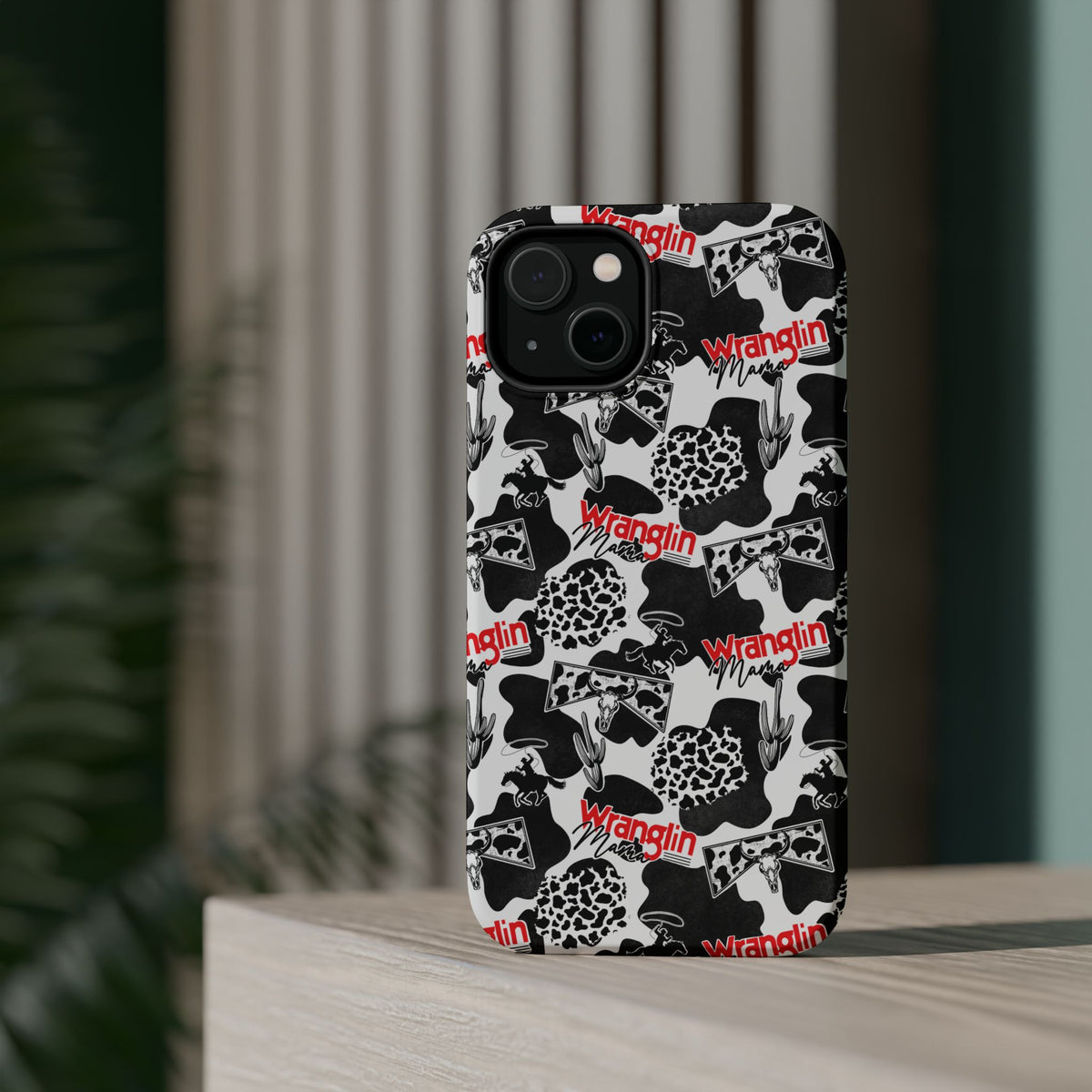 Cow Print 'Wranglin' Magnetic Impact iPhone Case