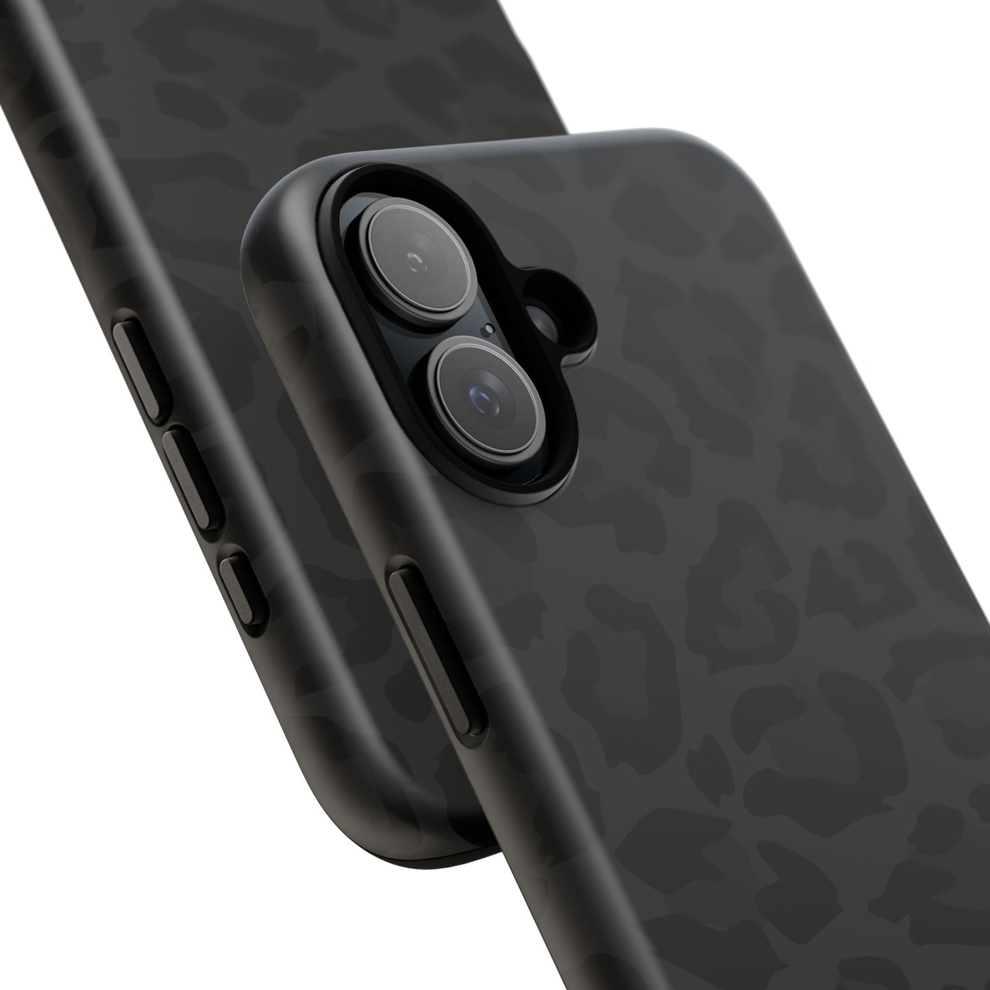 Black Leopard Print Tough Phone Case