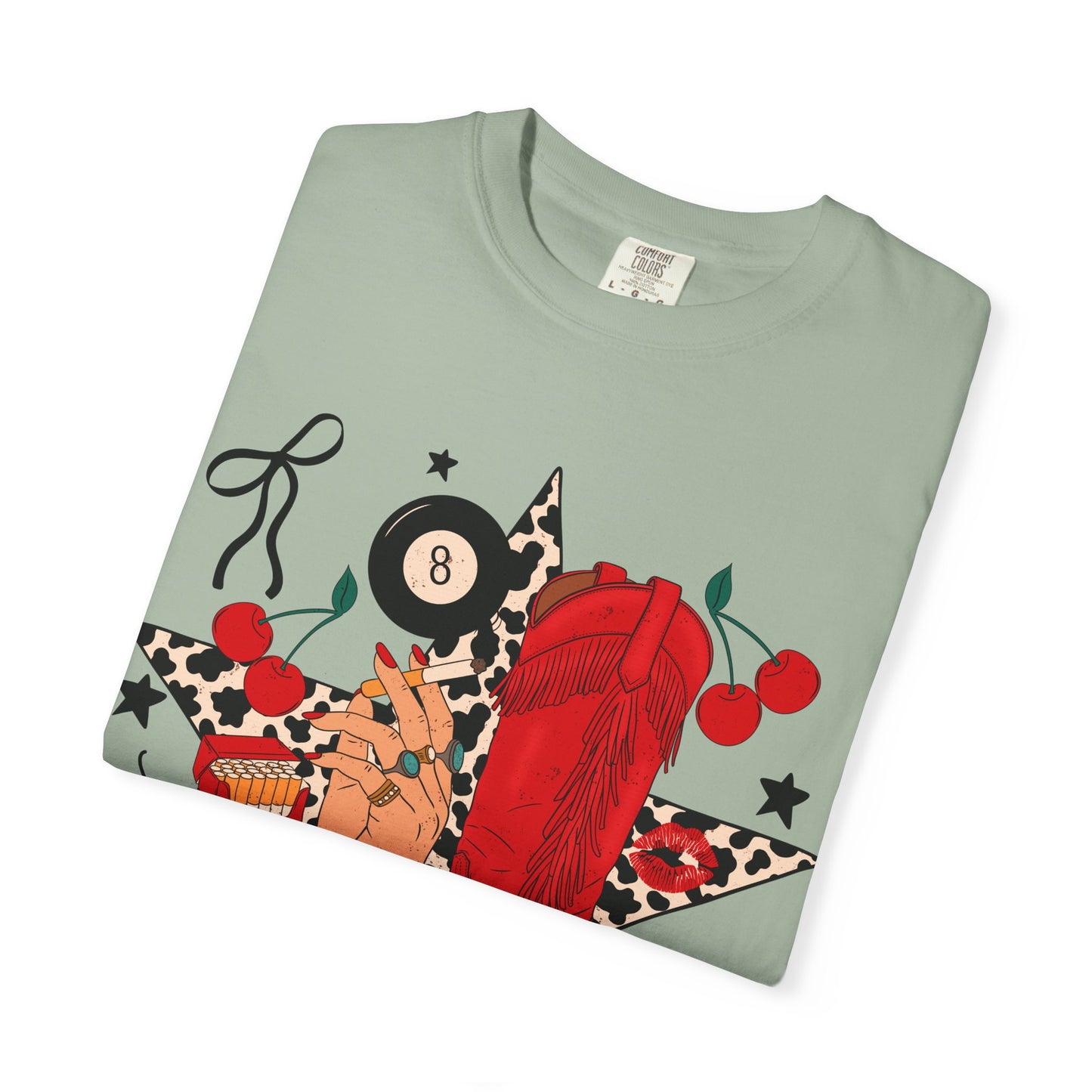 Graphic T-Shirt Cowgirl Boot & Star Design