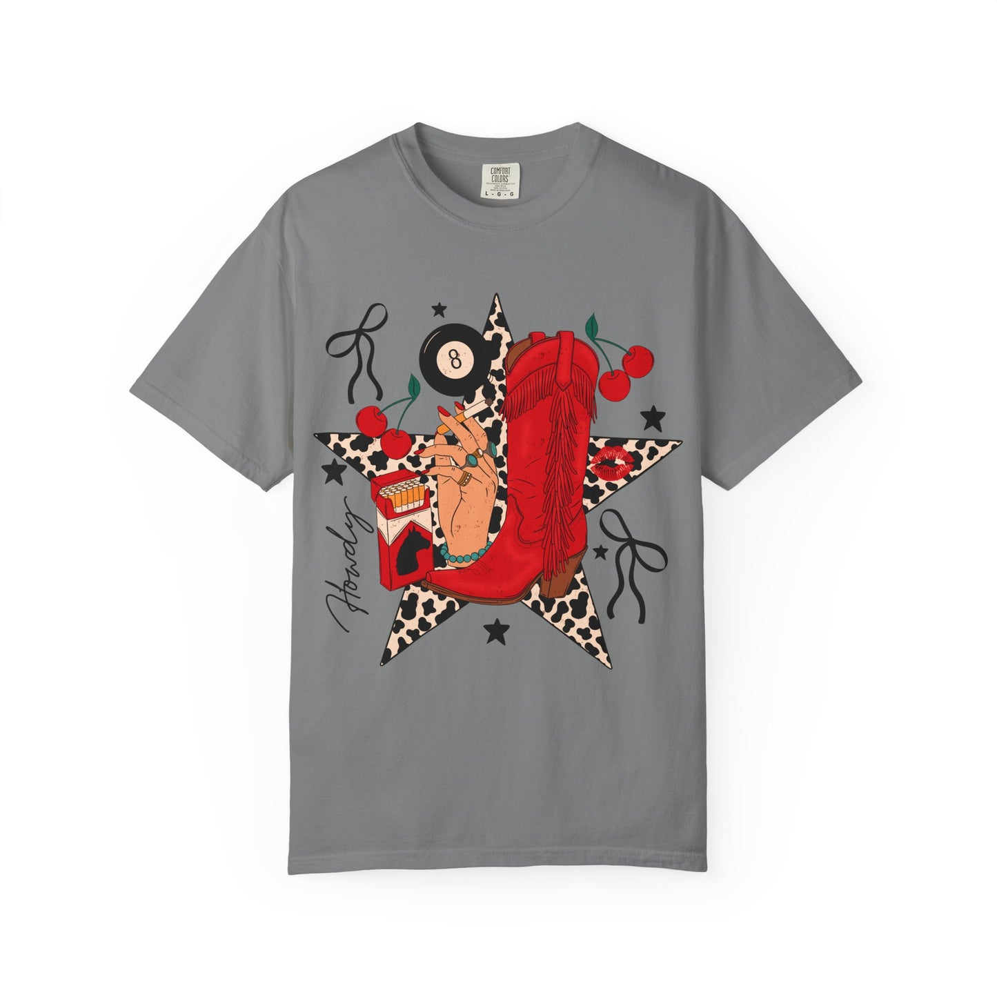 Graphic T-Shirt Cowgirl Boot & Star Design